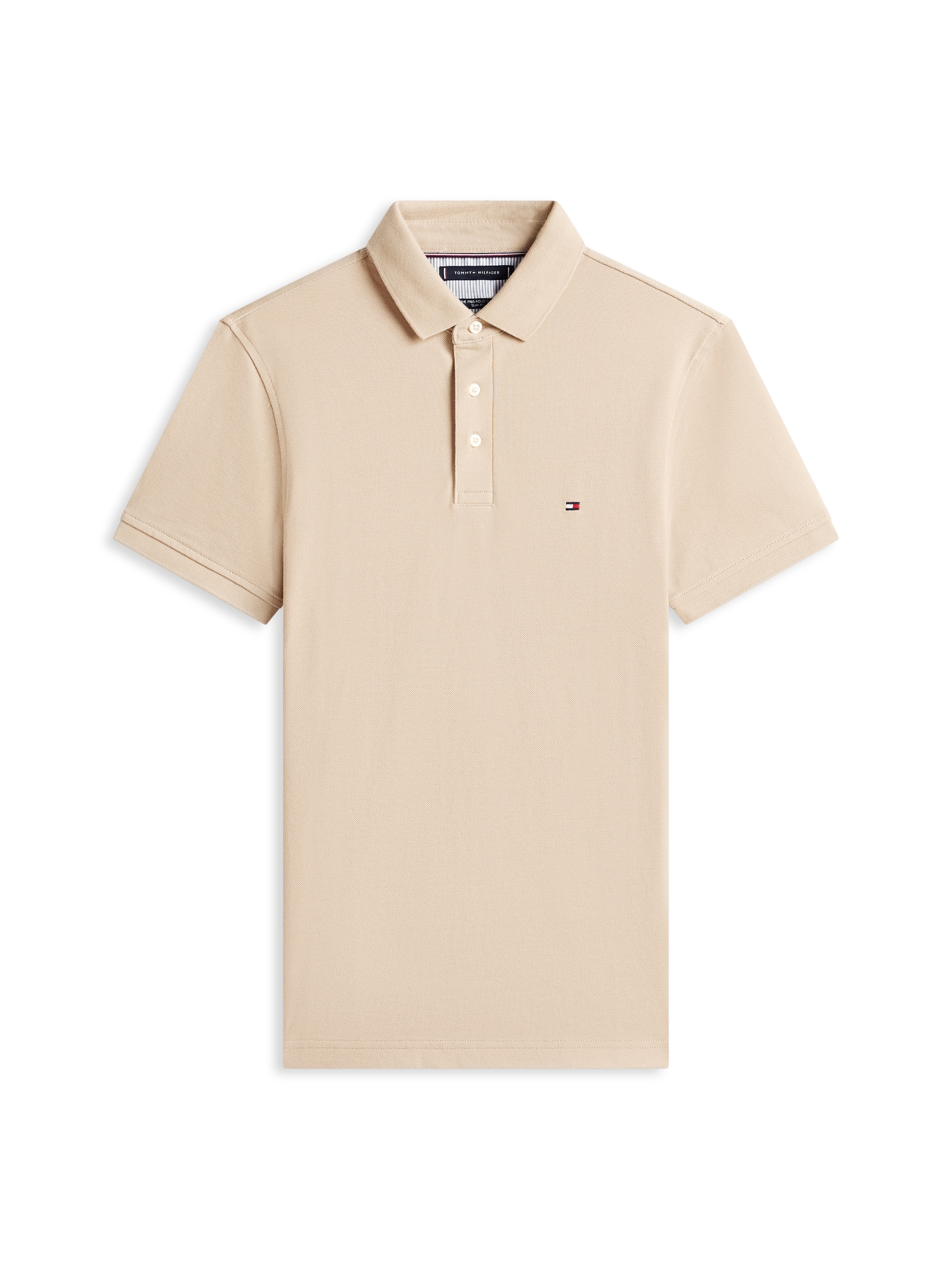 Tommy Hilfiger Poloshirt »1985 SLIM POLO mit Stickerei und Piqué-Qualität« unifarben, casual, slim fit, Baumwollmix, Polokragen
