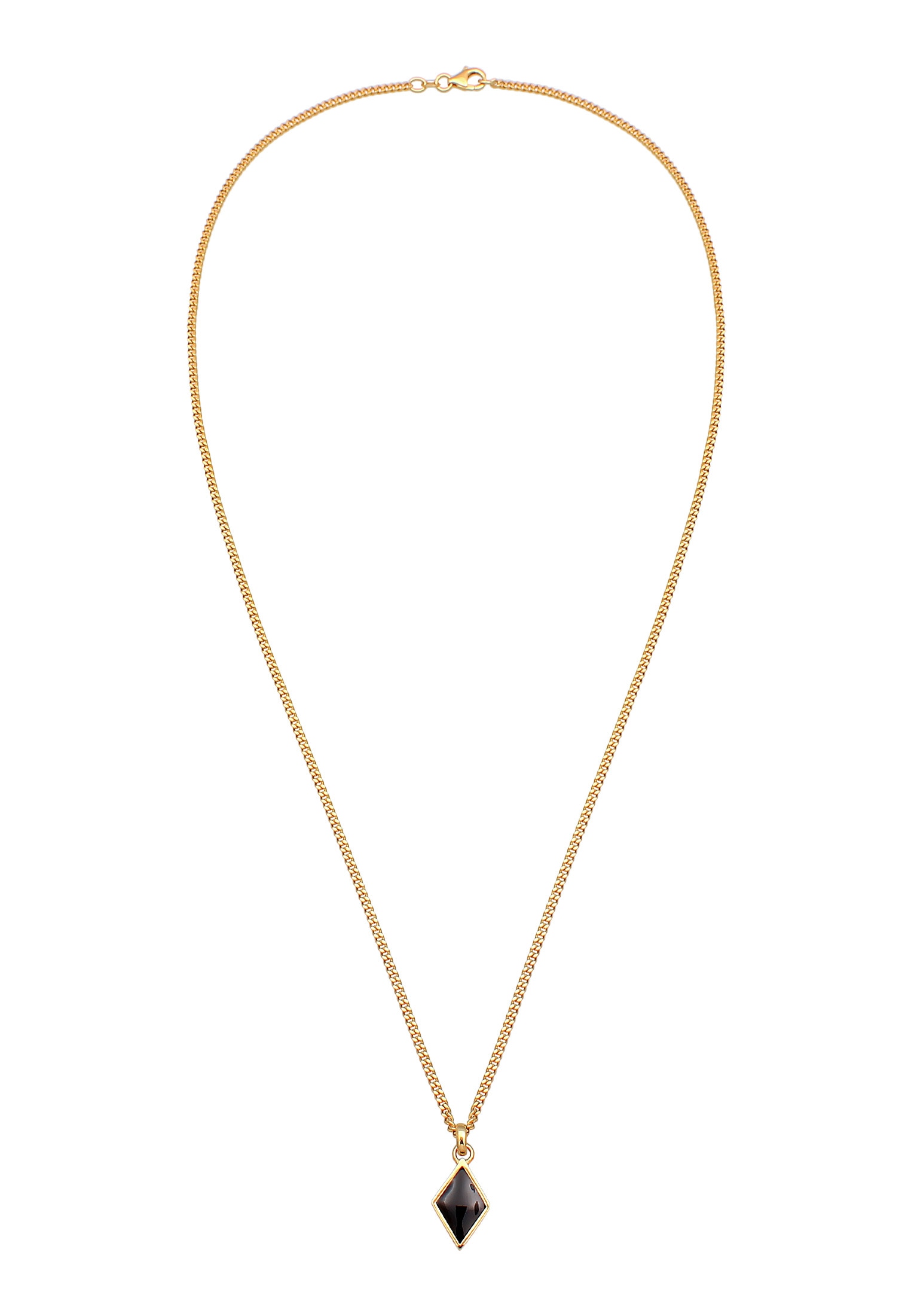 Kuzzoi Kette mit Anhänger »Halskette Raute Emaille Geo Style 925 Silber«
