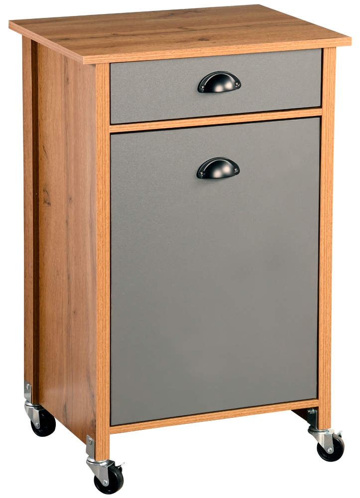 KESPER® Küchenwagen »Rollwagen inkl. Abfalleimer, oak, FSC«