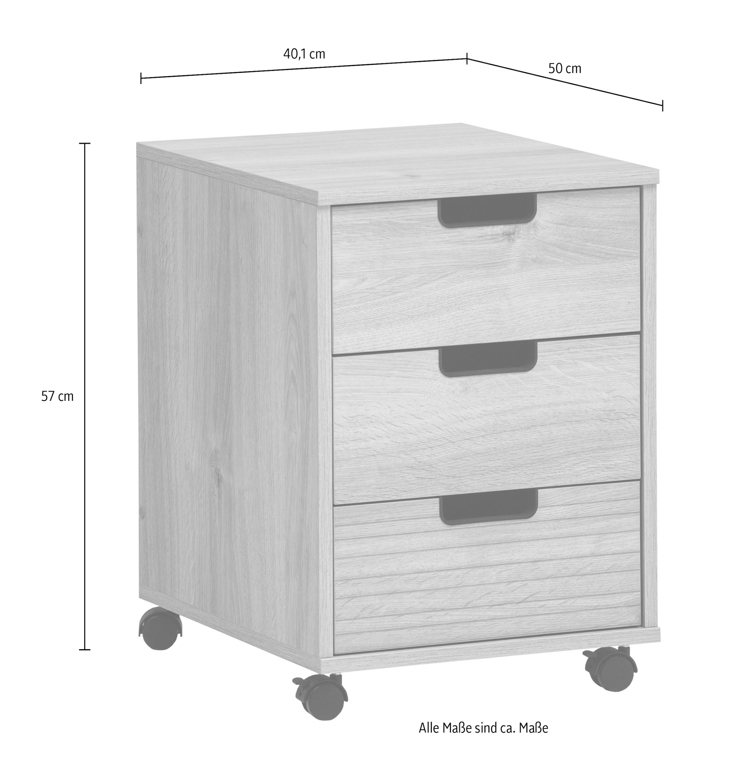 Schildmeyer Rollcontainer »Emmik, Breite 40,1 cm, mit 3 Schubkästen«, (1 St.), Made in Germany