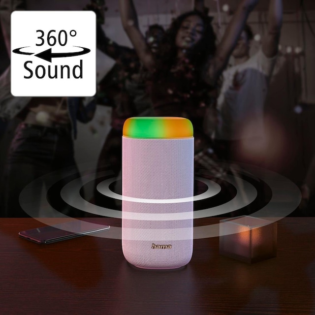 Hama Bluetooth-Lautsprecher Freisprechanlage-Xtra Sound spritzwassergeschützt«, Xtra Bass-360ᵒ LED 360ᵒ kaufen Box Bass bei Shine 2.0 Sound OTTO jetzt »Bluetooth