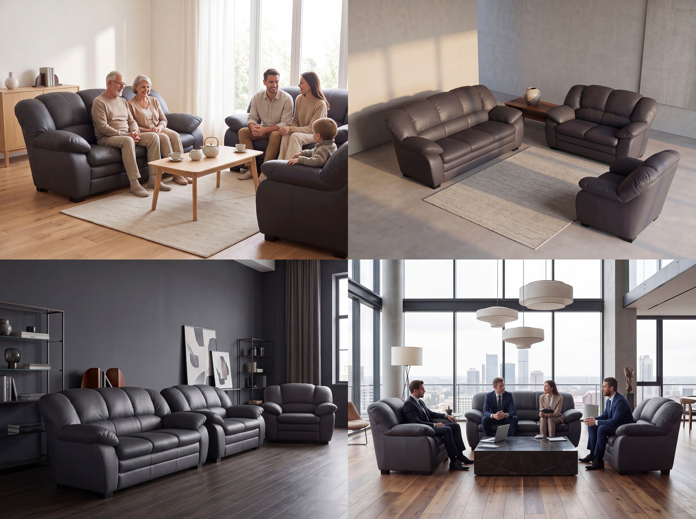 COTTA 2,5-Sitzer »Casino Sofa, Garnitur: Sessel 2,5-Sitzer, B: 185 cm, Sitzhöhe 43 cm« Polstergarnitur, auch als Set erhältlich