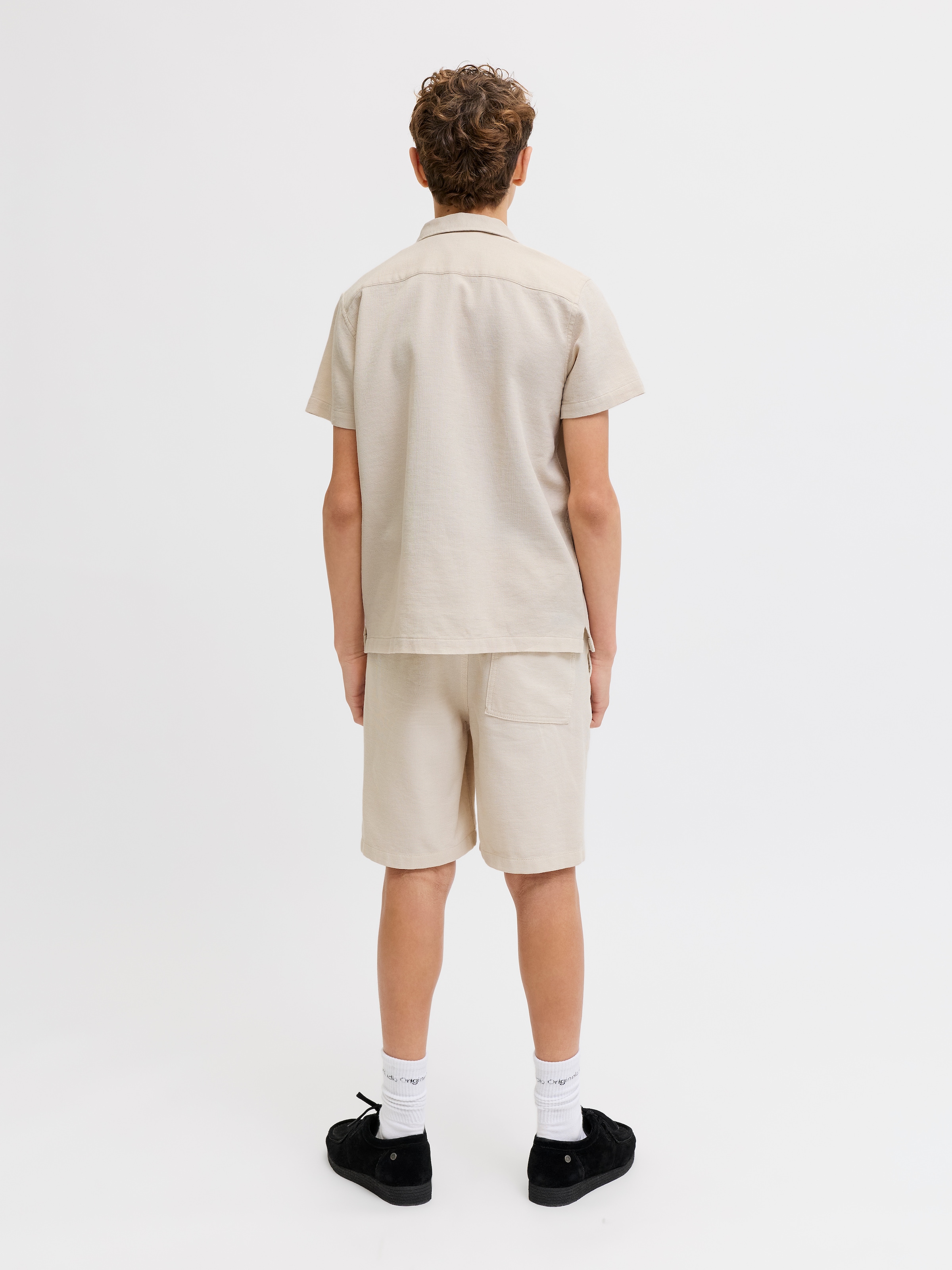 Jack & Jones Junior Shorts »JPSTJAIDEN WAFFLE RESORT SHORTS JNR«  Baumwolle, locker geschnitten