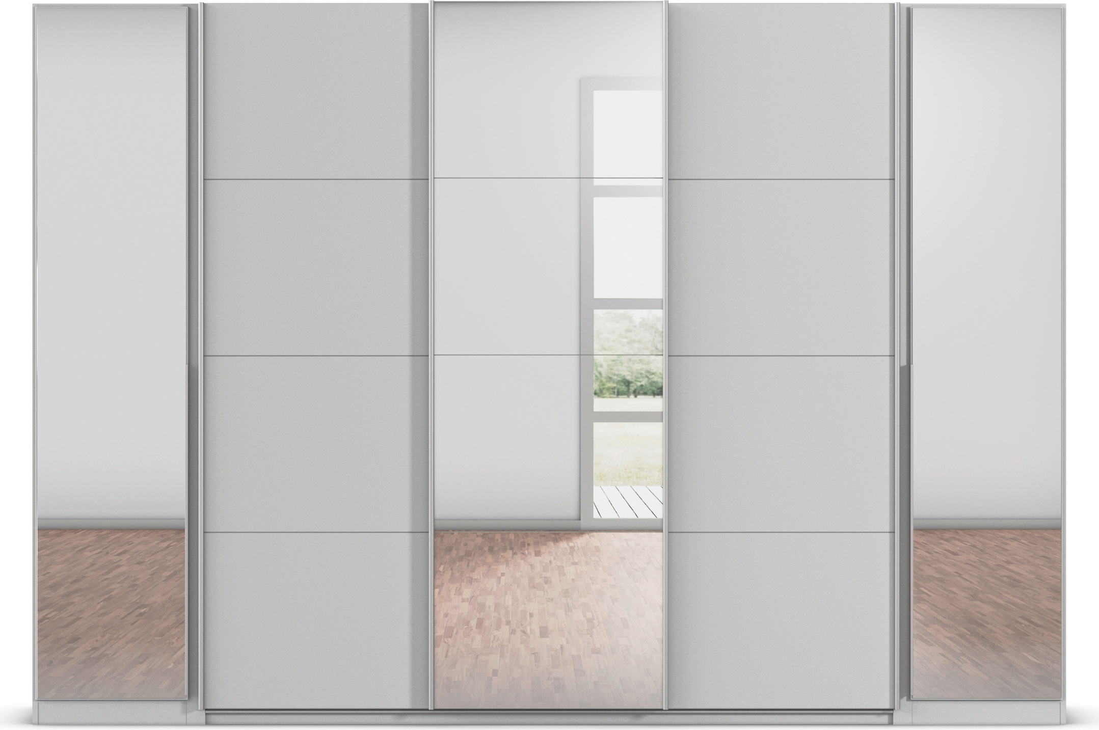 OTTO home Schwebetürenschrank »Dreh-/Schwebetürenschrank Kleiderschrank Familie, OTTOs Choice, Agordo« in verschiedenen Farben erhältlich, Breite ca. 301cm, 