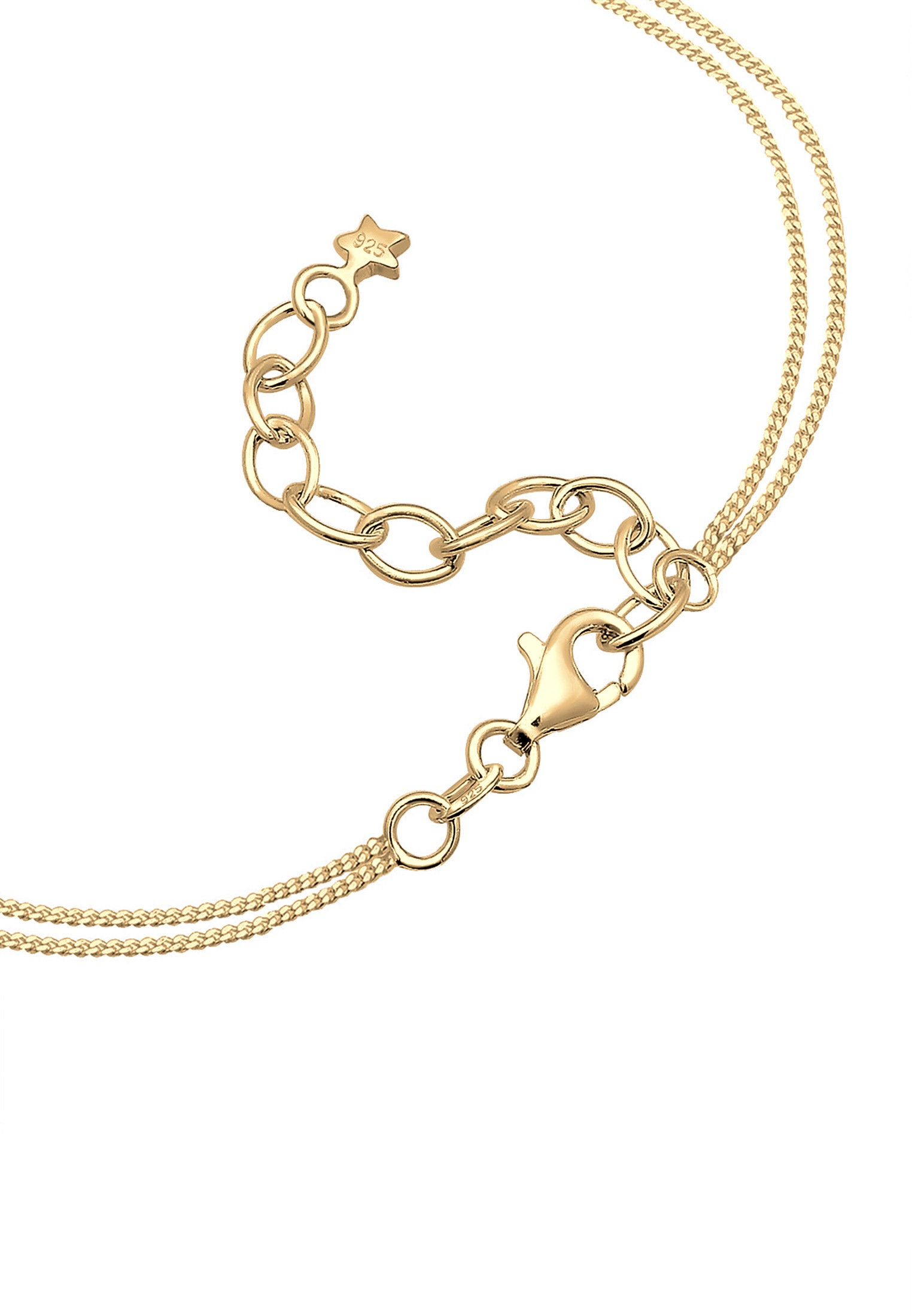 Elli Choker »Halskette Choker Layer Halbmond und Sterne 925er Silber«