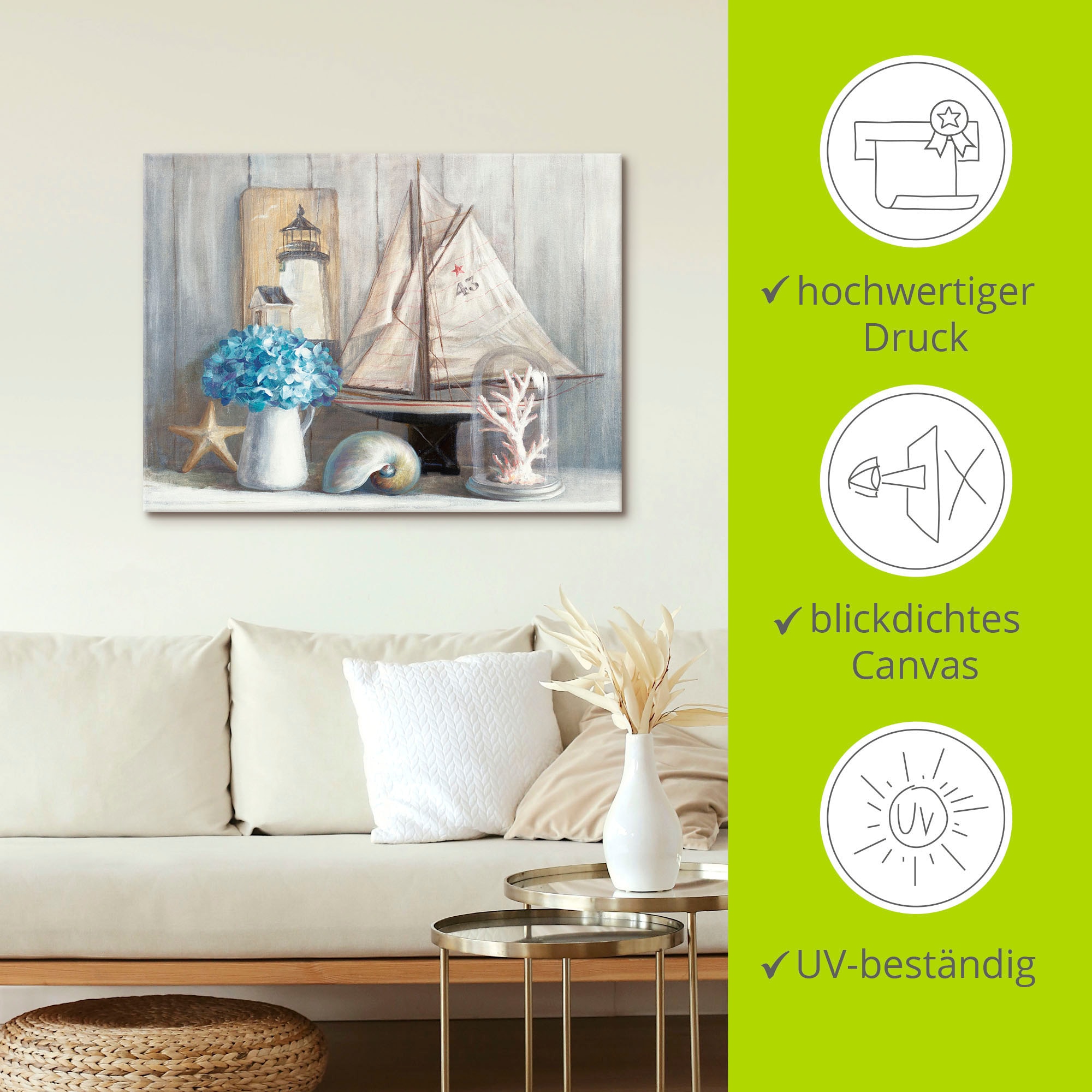 Artland Wandbild »Sommerhaus«, Arrangements, (1 St.), als Leinwandbild, Poster in verschied. Größen