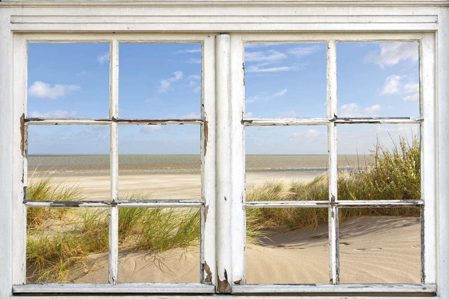 Leinwandbild »Sylt«, Düne-Meer-Natur, (1 St.), Premium-Leinwandstoff