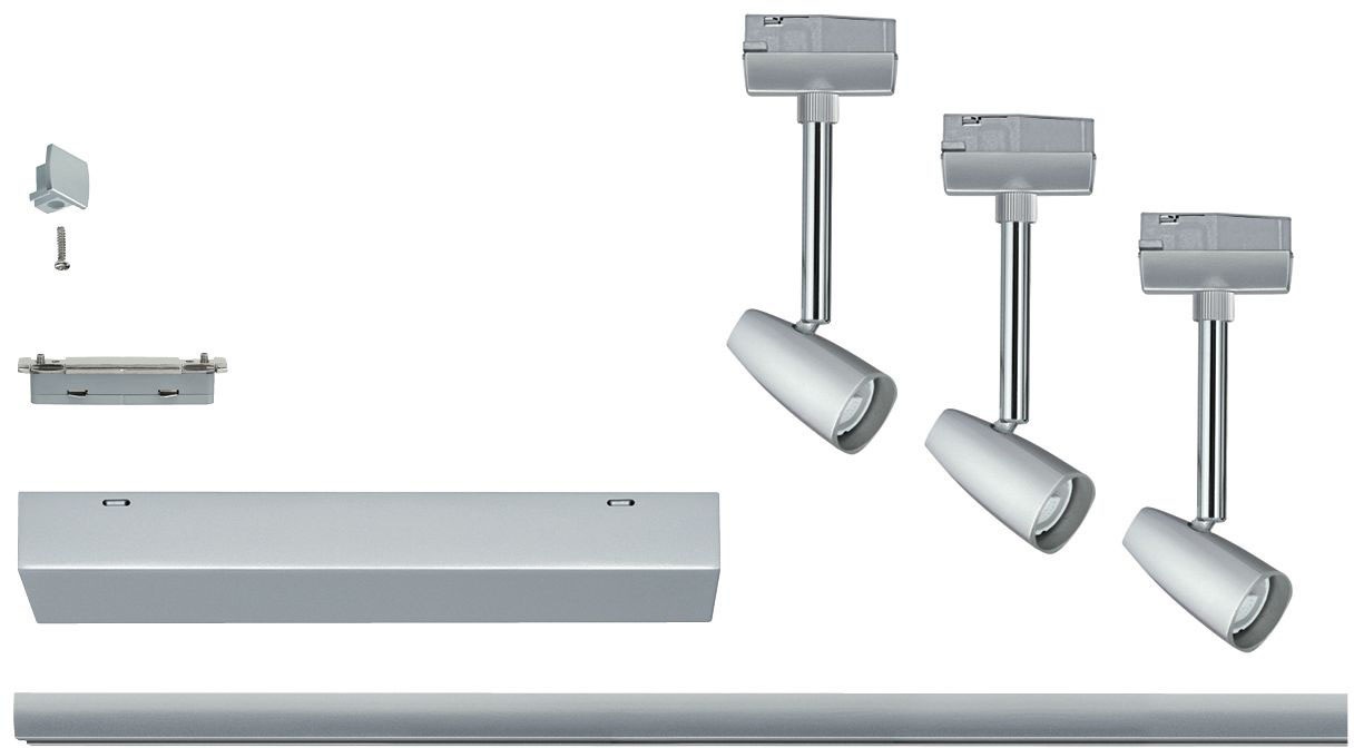 Paulmann Schienensystem-Leuchten »URail Set Barelli max 3x10W GU10 Chrom matt/Chrom«, GU10