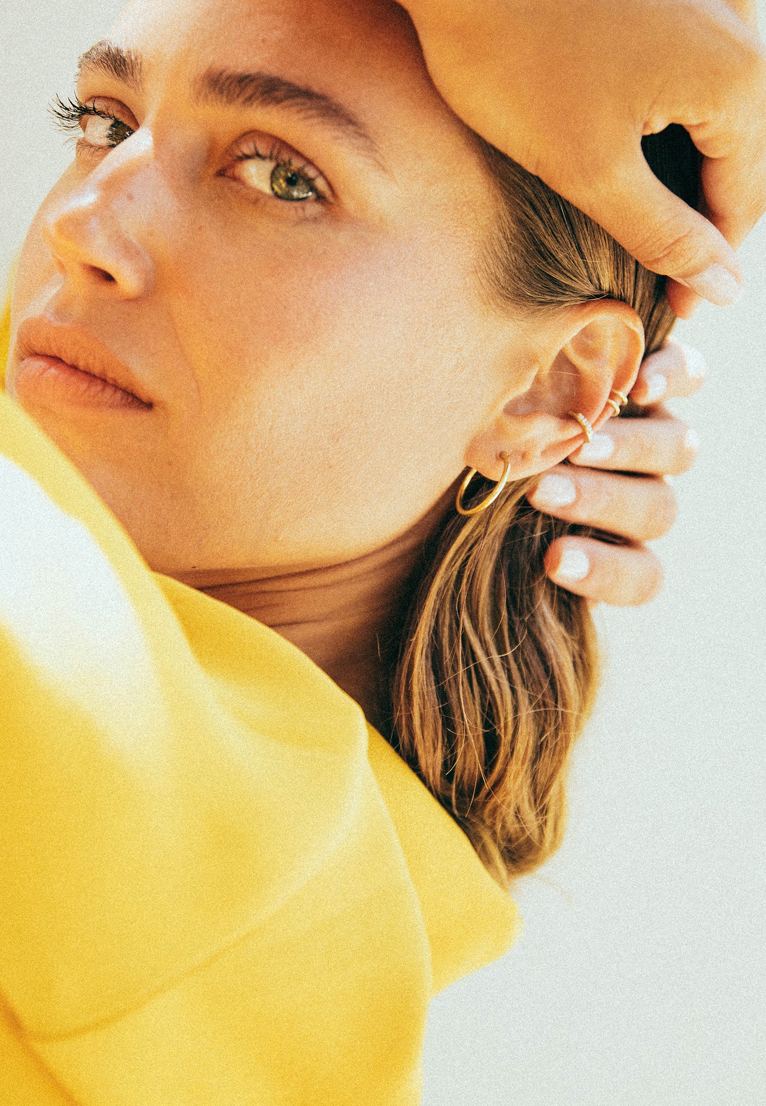 HAZE & GLORY Paar Ohrklemmen »Ohrringe Earcuff Set Glam 925 Silber vergoldet«