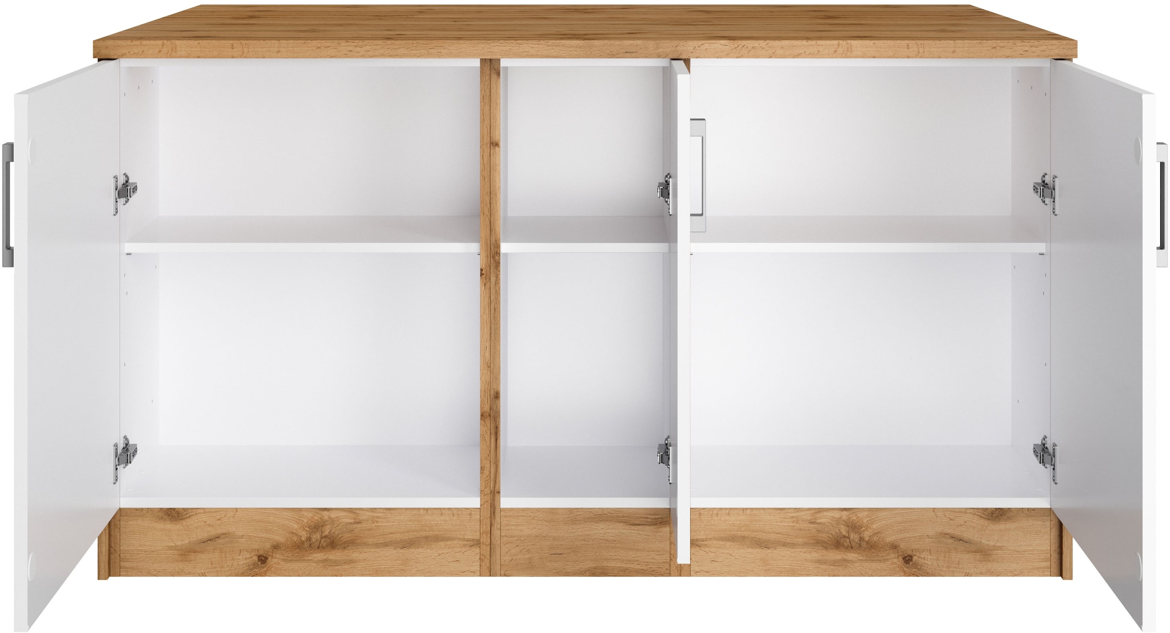 KOCHSTATION Kücheninsel »KS-Toronto«, Breite 153 cm, MDF-Fronten, Flaschenregal