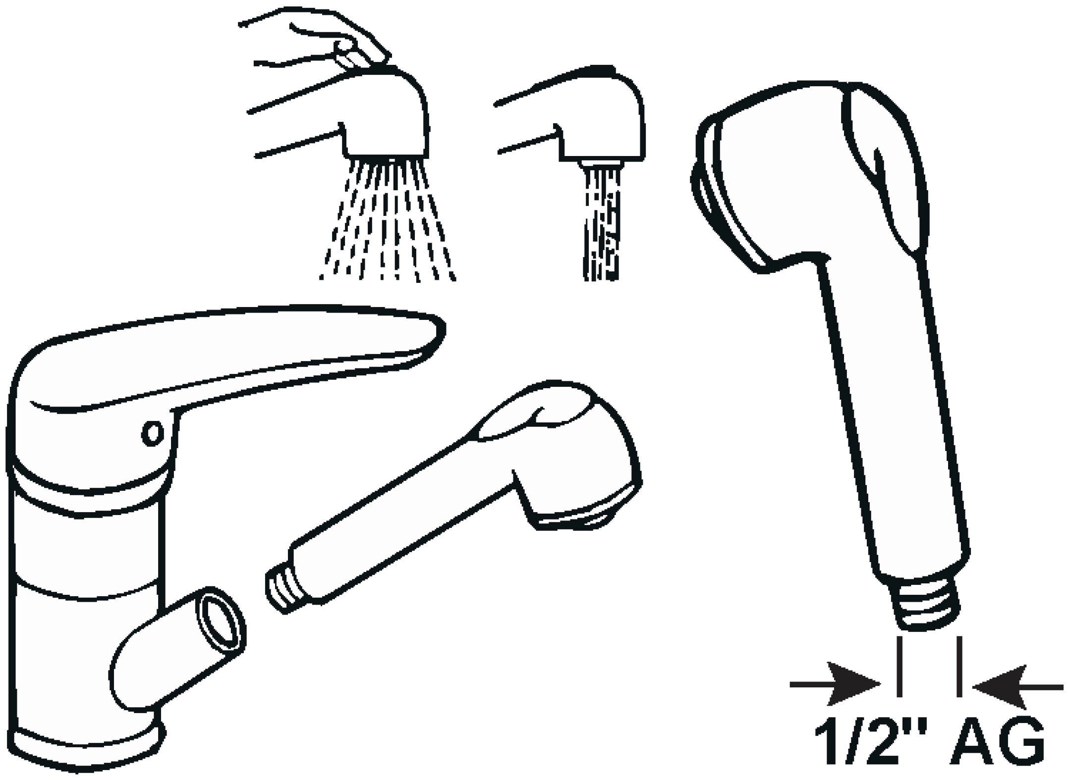 CORNAT Brausegarnitur »Küchen-Umschaltbrause«