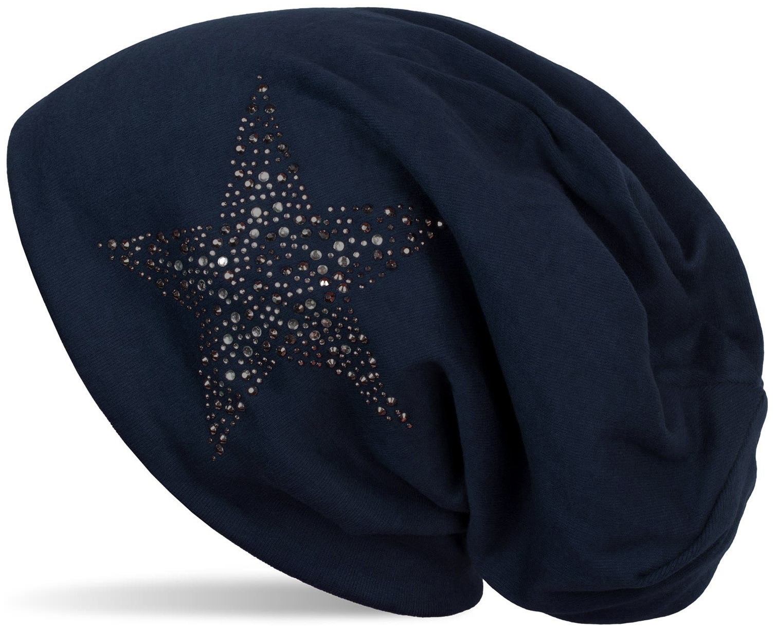 styleBREAKER Beanie »Beanie Mütze mit Strass Nieten Stern« 1 Stk.