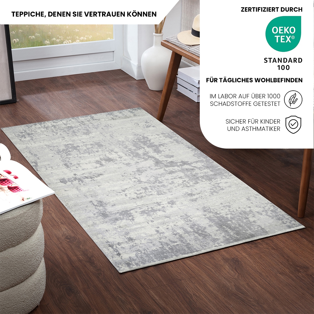 Livabliss Teppich »DALI« rechteckig 11 mm Höhe Modern abstrakter Teppich im Marble-Look