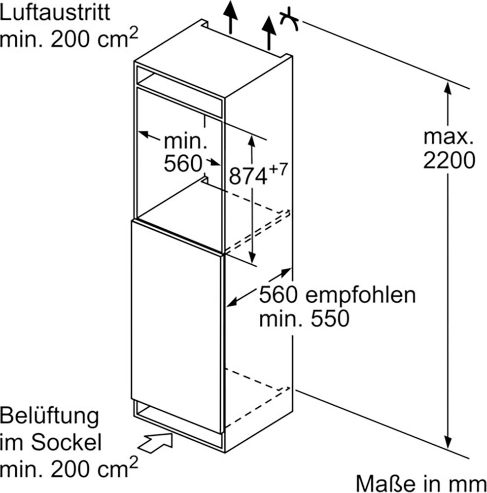 Constructa Einbaukühlschrank »CK222NSE0«