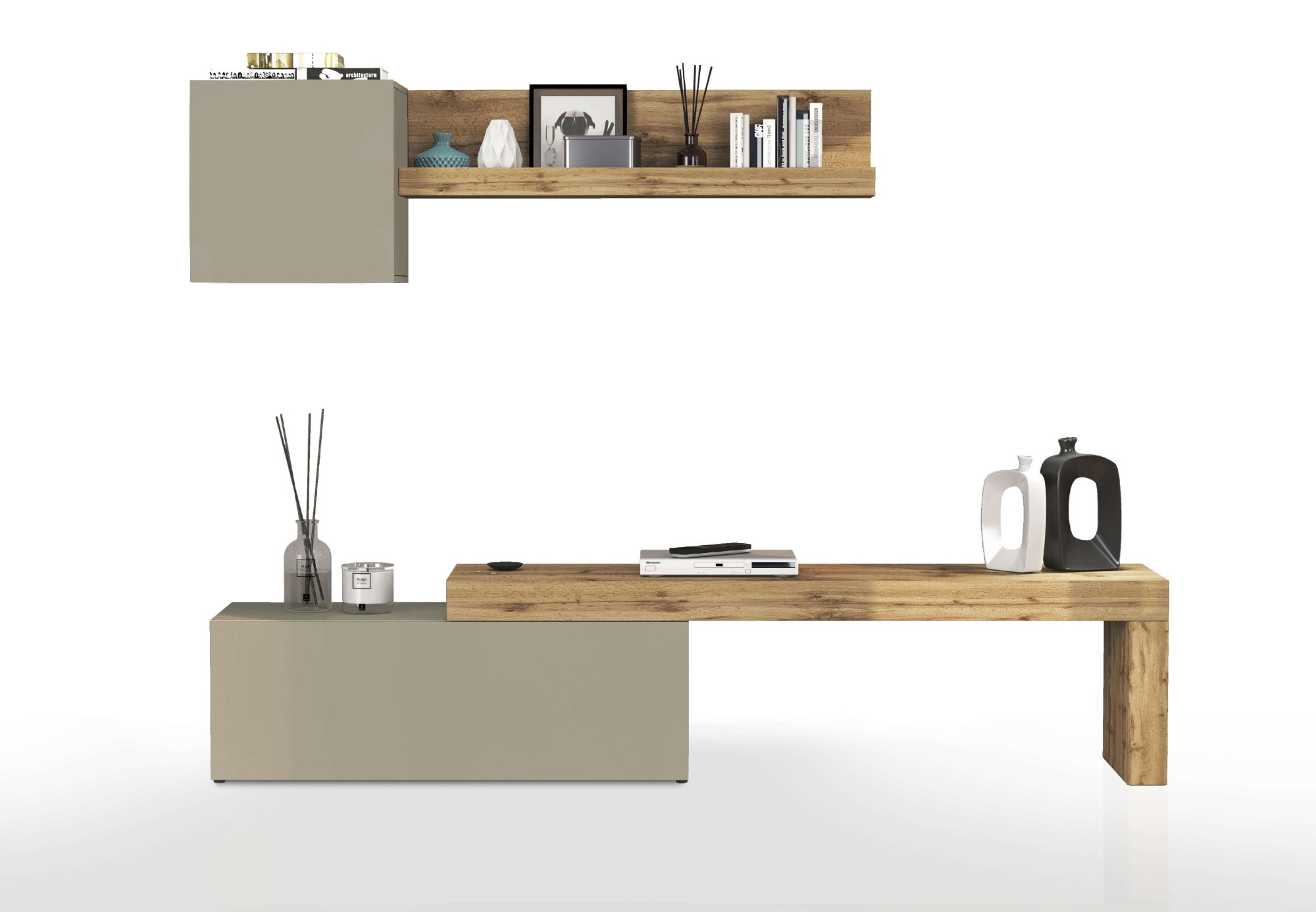 OTTO home TV-Wand »Chronos TV-Set, Wohnwand – Elemente frei platzierbar, Made in Italy« Set, 3-er set, 3 Stk. tlg.