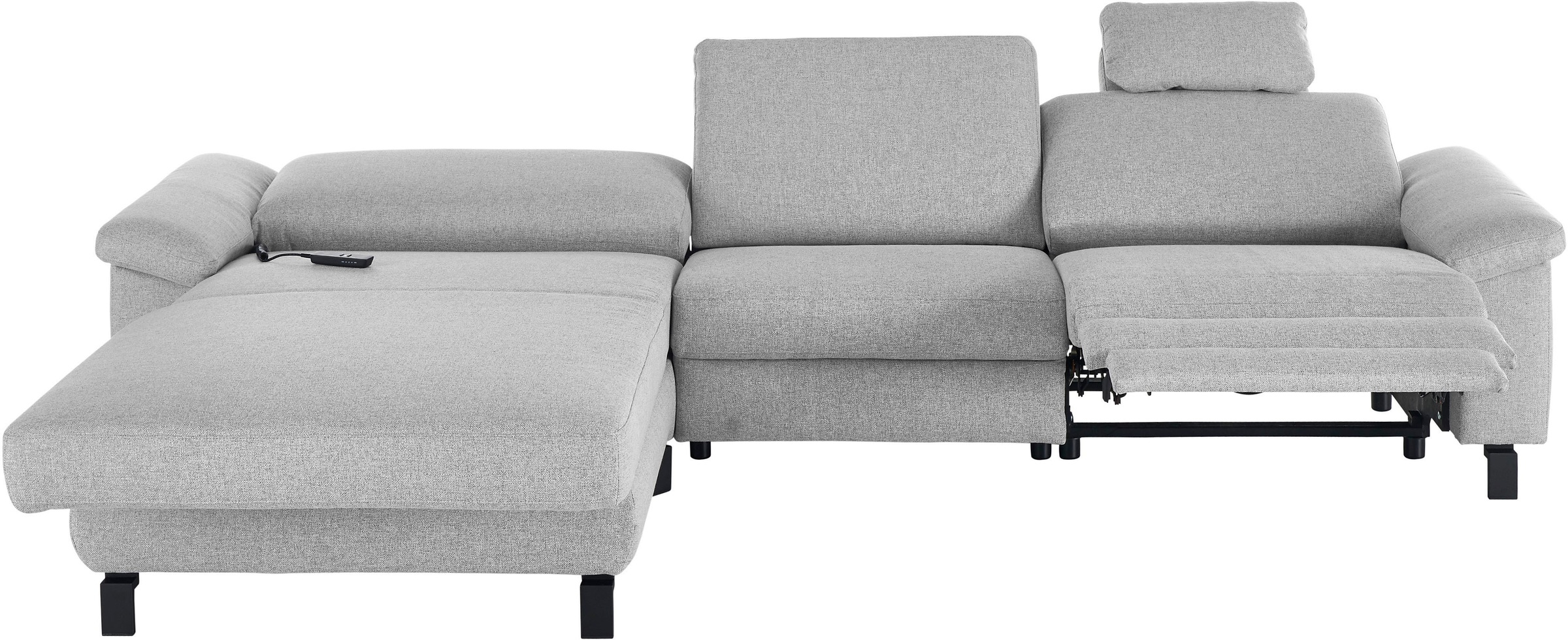 3C Candy Ecksofa »Mainau L-Form«, Relaxfunktion im 1,5-Sitzer, motorische Schlaffunktion in Longchair