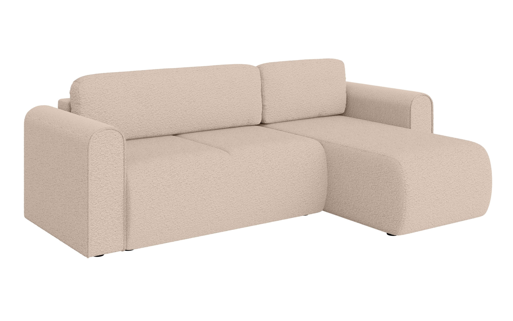 INOSIGN Ecksofa »Zacharia wahlweise Schlafsofa mit Bettkasten, B/T/H 250/166/86 cm«, L-Form mit Wellenunterfederung, Recamiere beidseitig montierbar