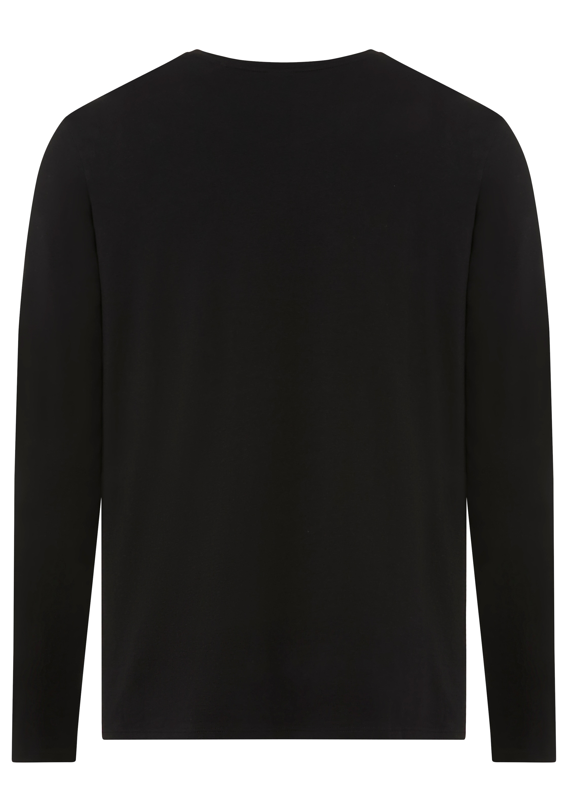 BOSS Longsleeve »Unique« bequemes Langarmshirt mit Kontrastnaht am Ärmel
