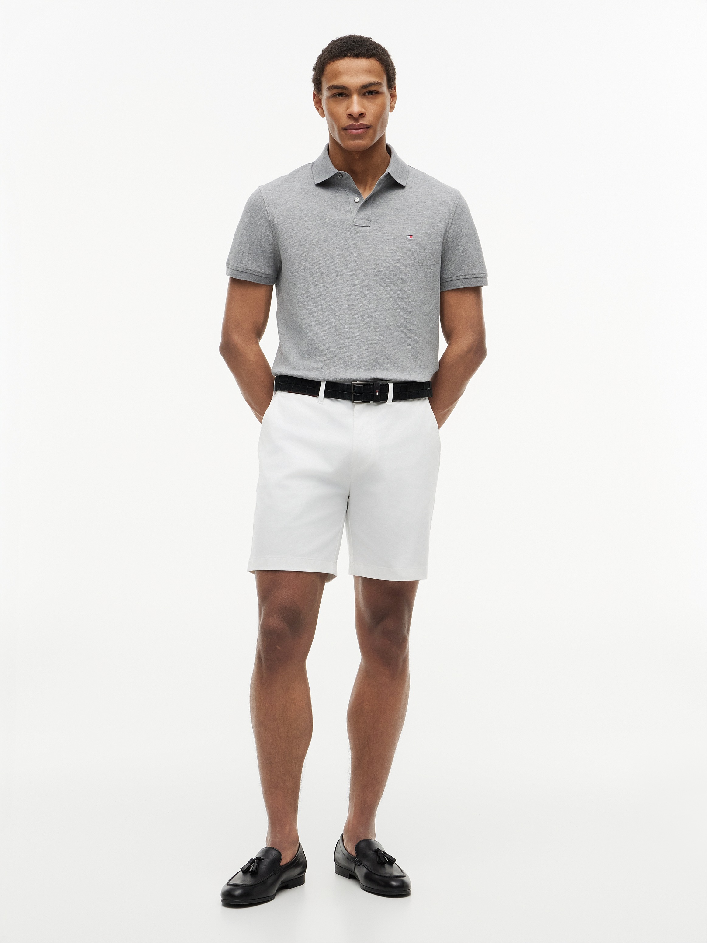 Tommy Hilfiger Poloshirt »1985 REGULAR POLO mit Kontraststreifen und Knopfleiste« unifarben, sportlich, regular fit, Baumwollmix, Polokragen