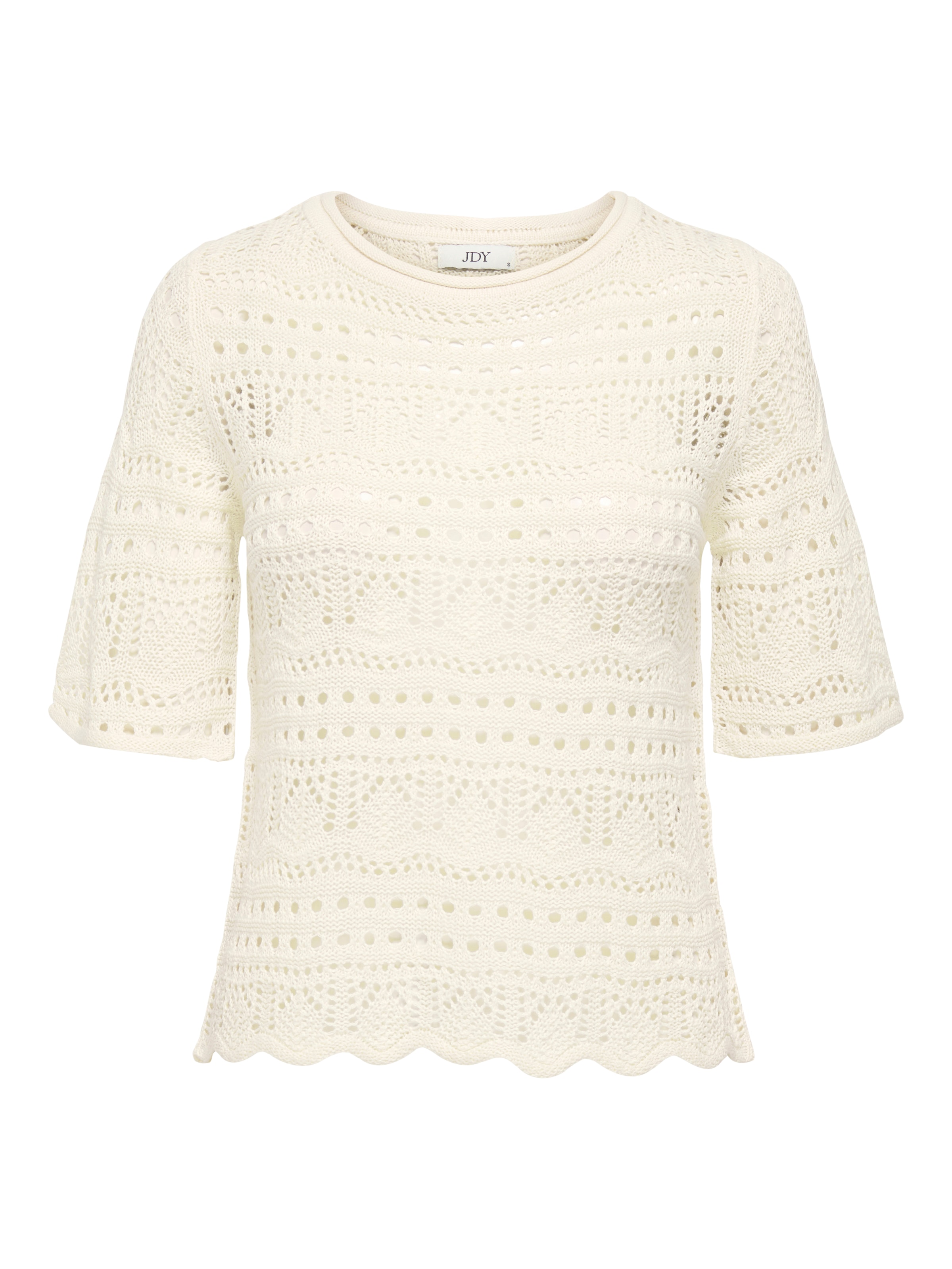 JDY Kurzarmpullover »JDYSUN LAY 2/4 PULLOVER KNT NOOS« Strukturstrick