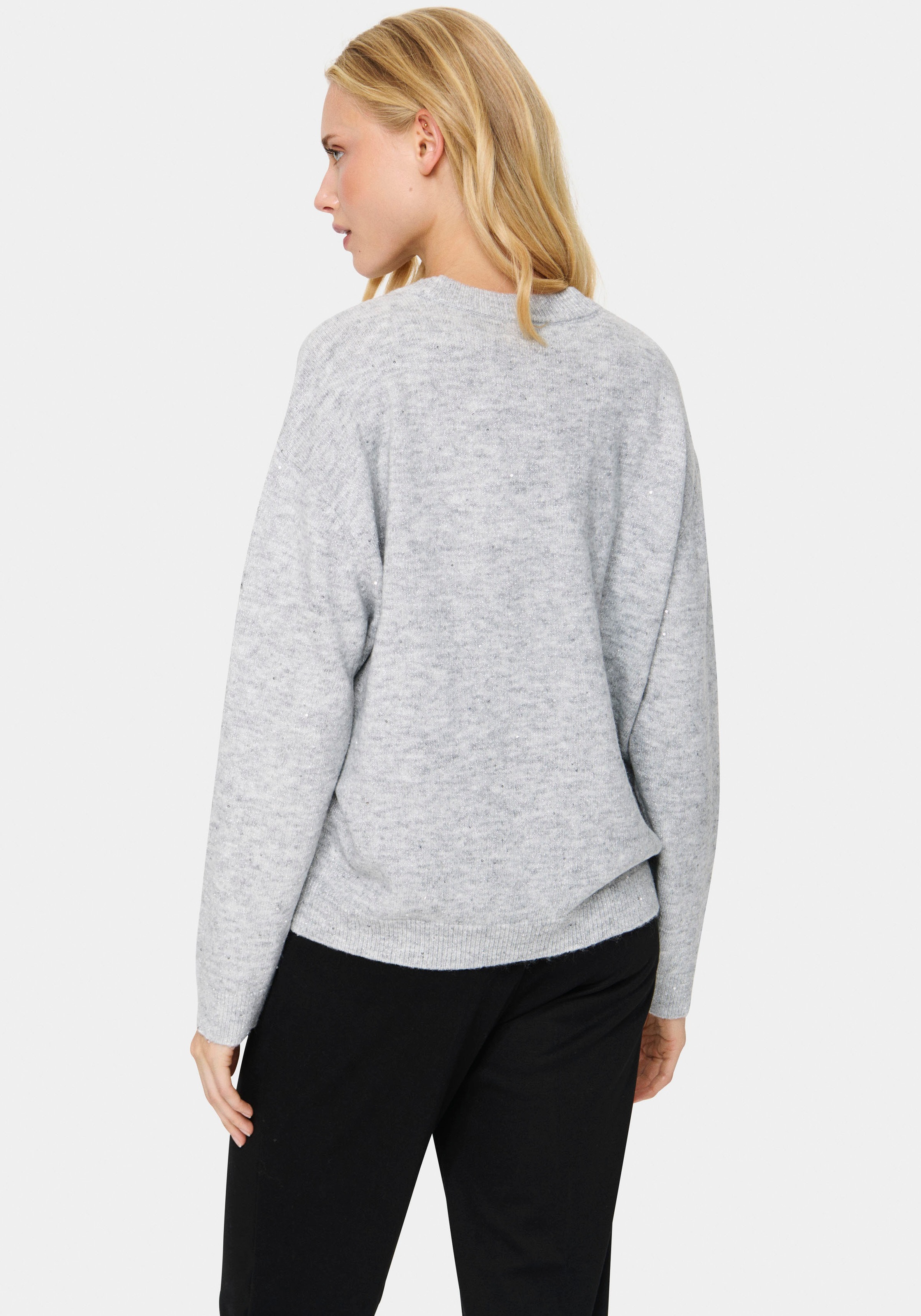 Saint Tropez Strickpullover »HayaSZ Pullover«, mit Glitzereffekt
