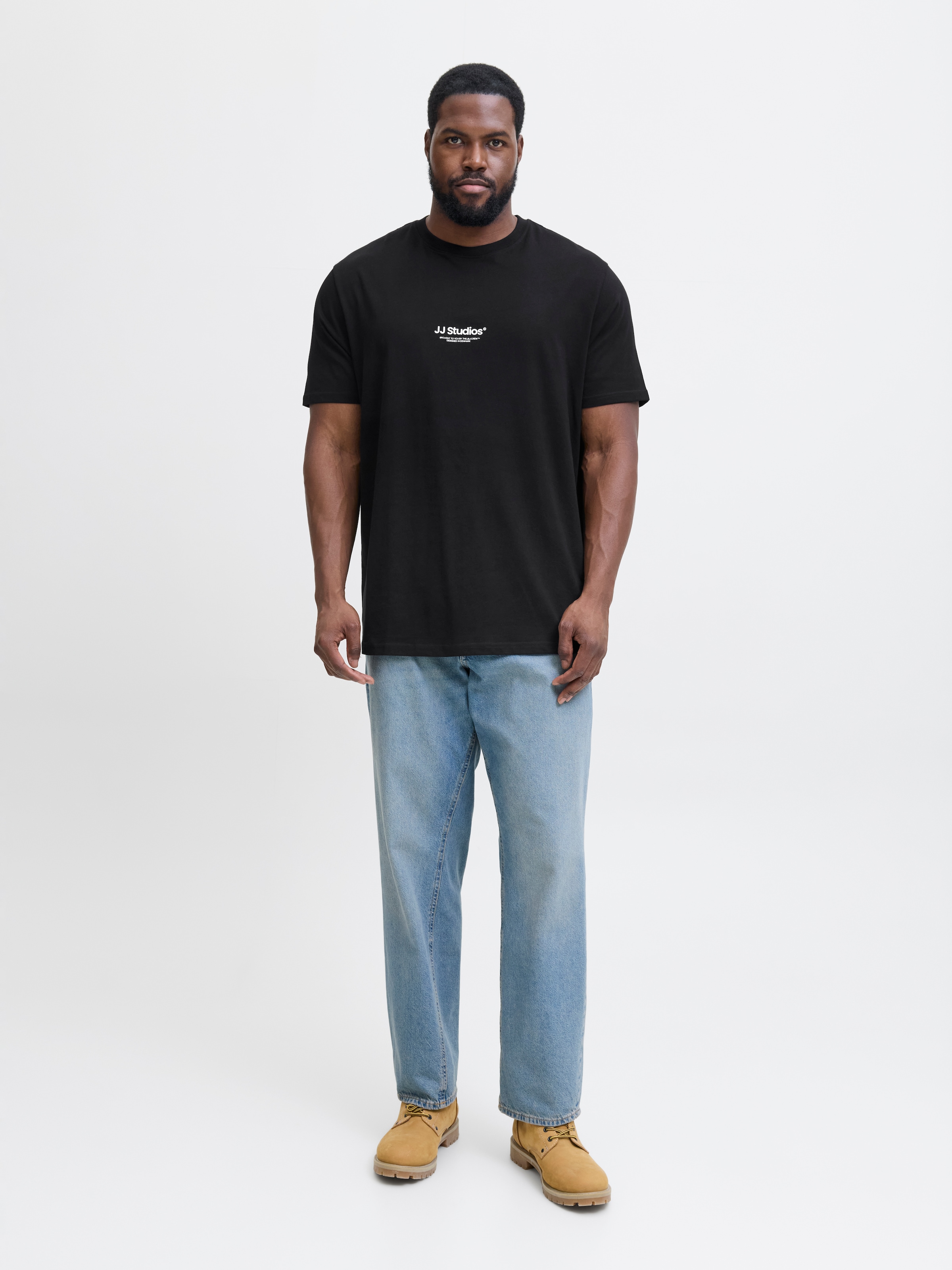 Jack & Jones PlusSize Rundhalsshirt »JJESOHO TEE SS CREW NECK NOOS PLS« Baumwolle, regular fit