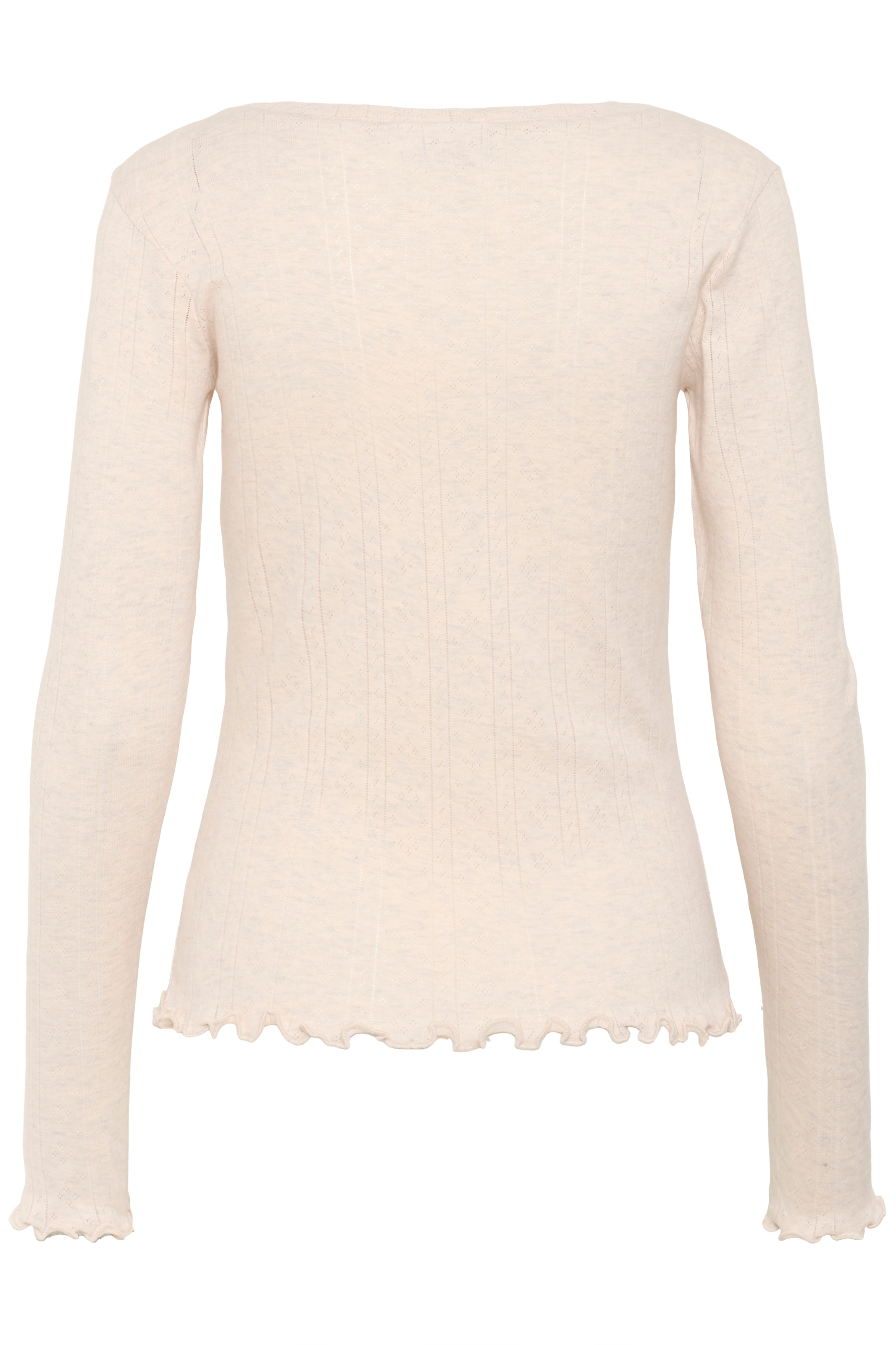Saint Tropez Strickjacke »GruSZ Cardigan«, mit Lochstickerei und gewelltem Saum