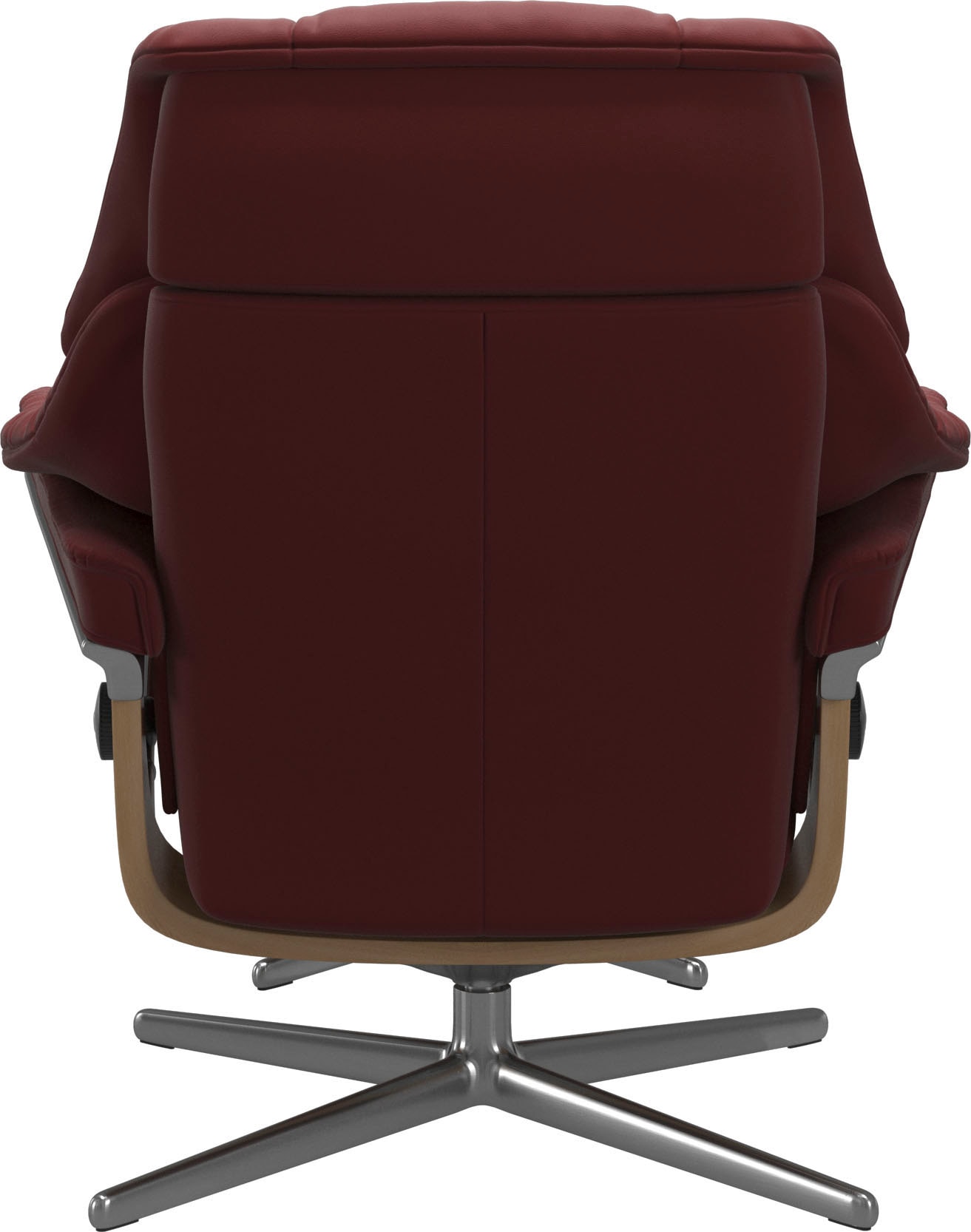 Stressless® Relaxsessel »Reno«, (Set, Relaxsessel mit Hocker), mit Hocker, mit Cross Base, Größe S, M & L, Holzakzent Eiche