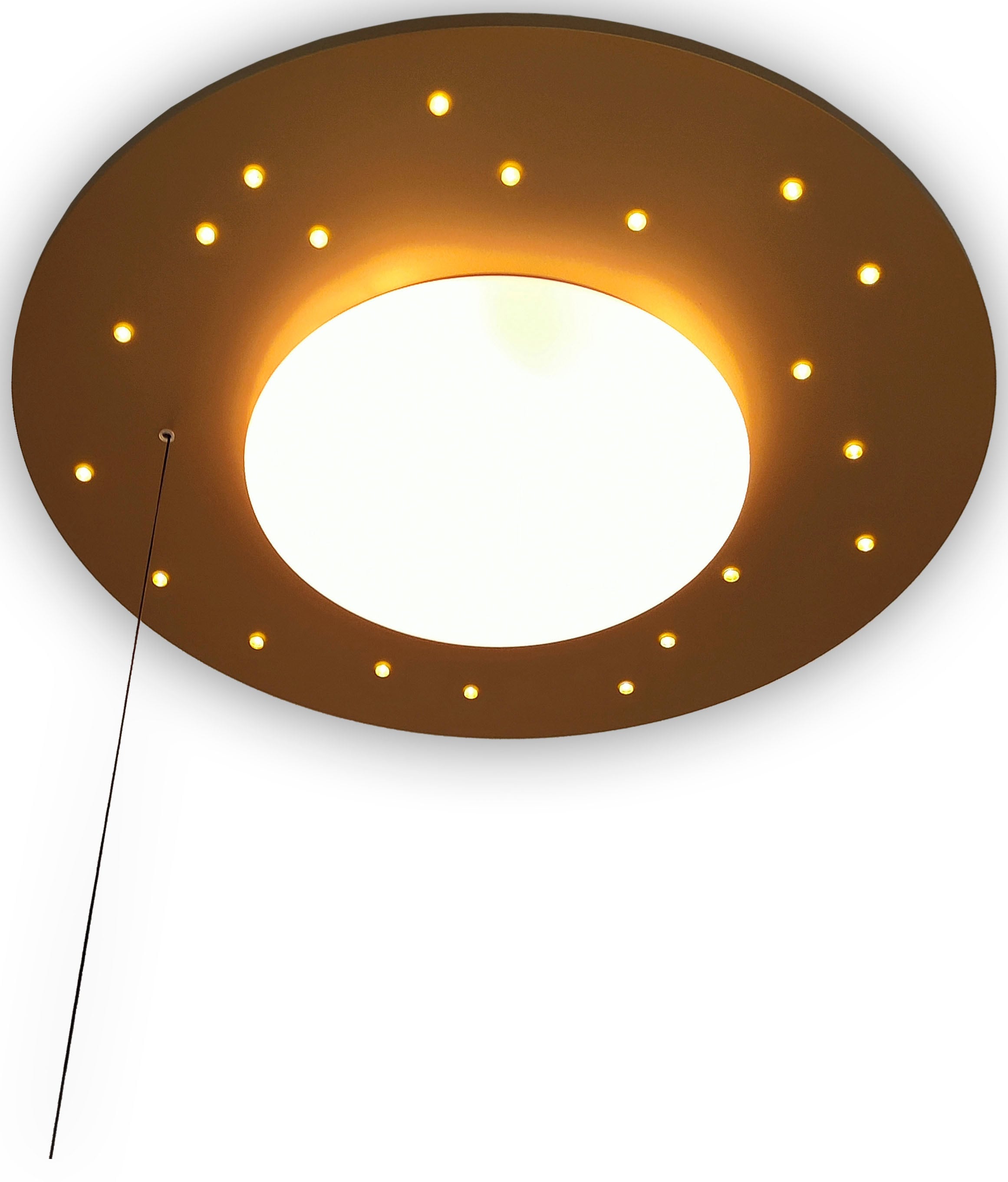 Deckenleuchte flammig-flammig, einfachen Online Leuchtmittelwechsel OTTO im »Starlight, für Gold«, Fassung Shop 1 E27 niermann