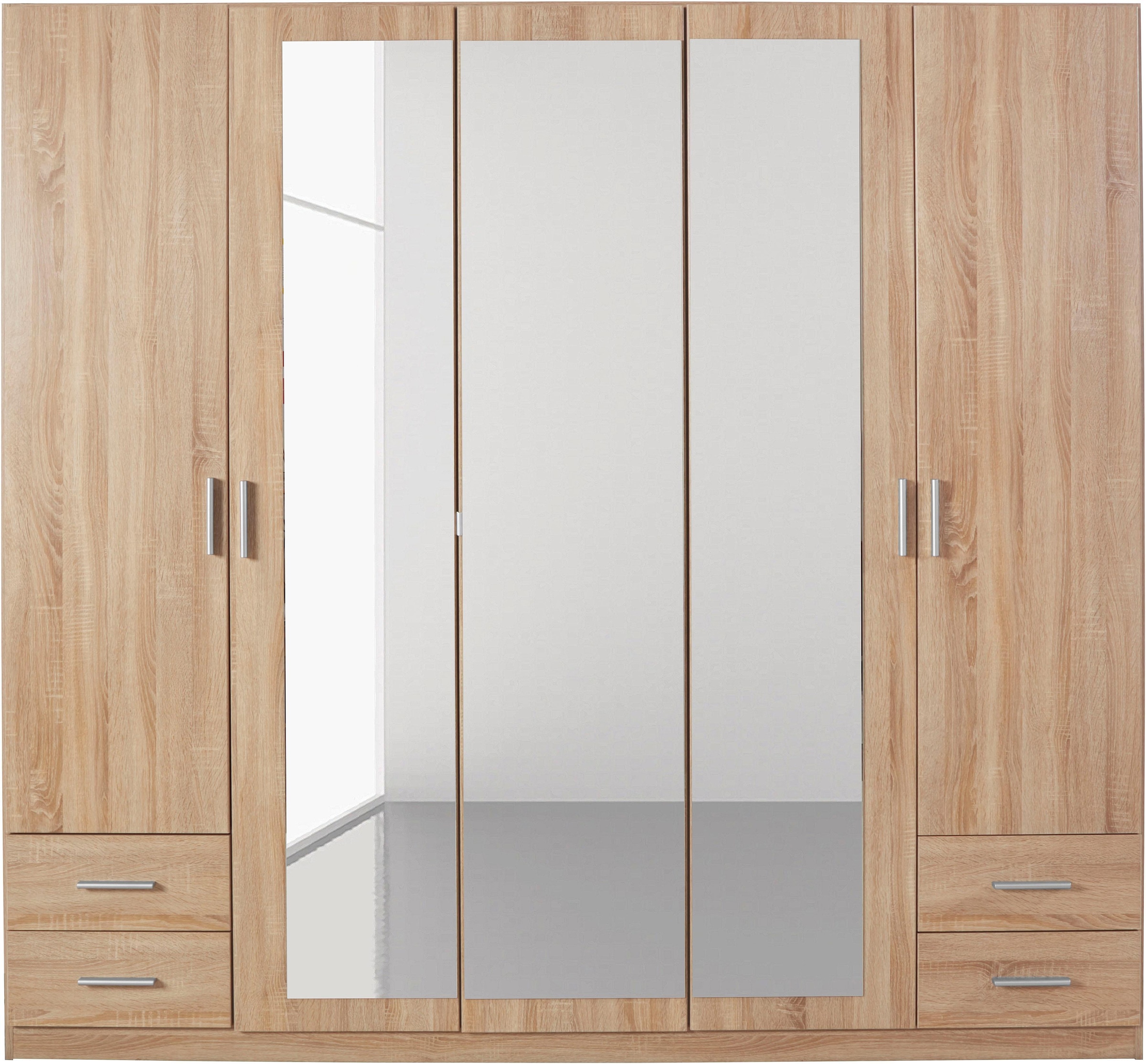 rauch Drehtürenschrank »Drehtürenschrank Schrank Garderobe Wäscheschrank Schlafzimmer FLEXX« mit 4 Schubkästen