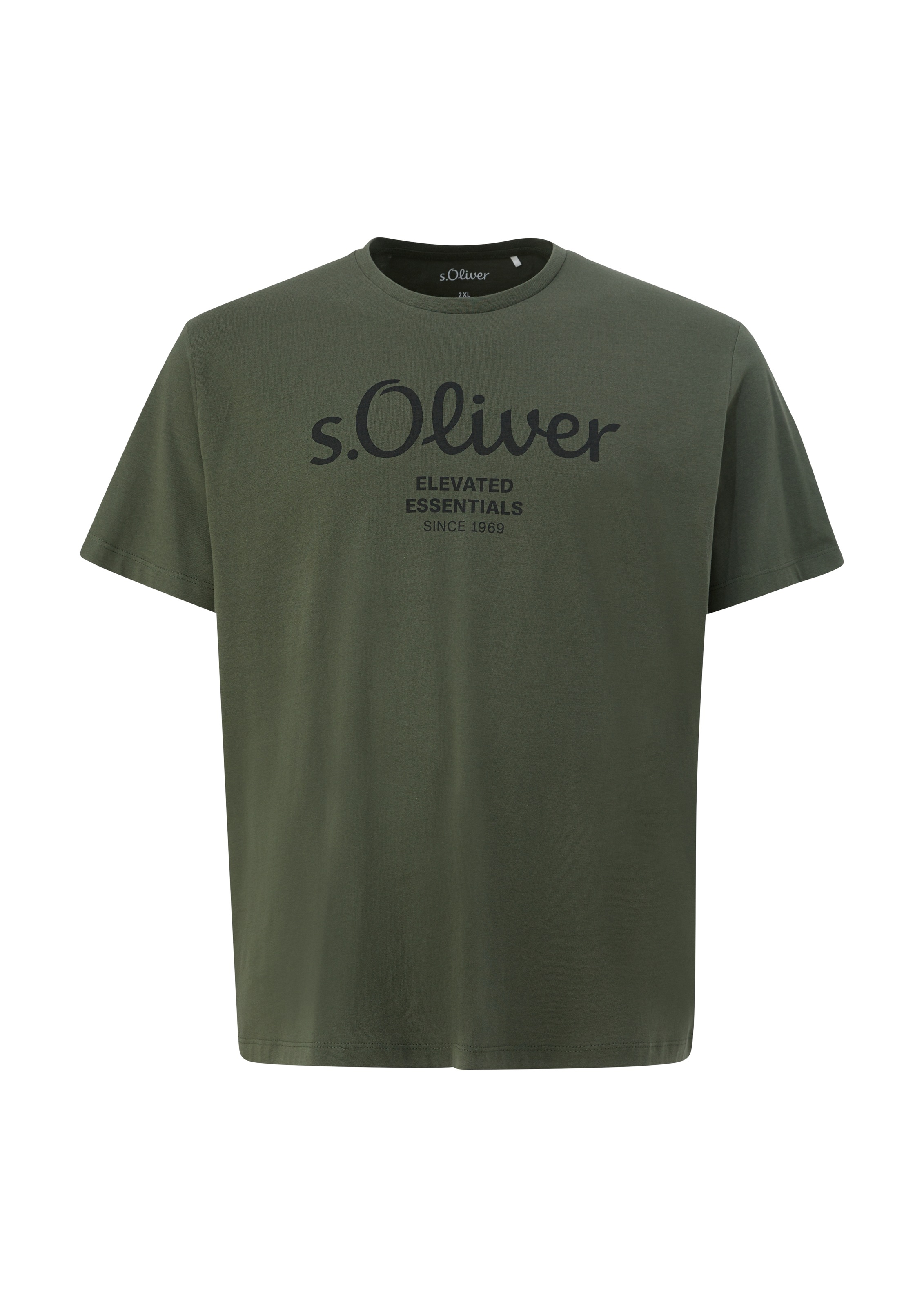 s.Oliver Men Big Sizes Kurzarmshirt mit Logo-Print/Große Größen