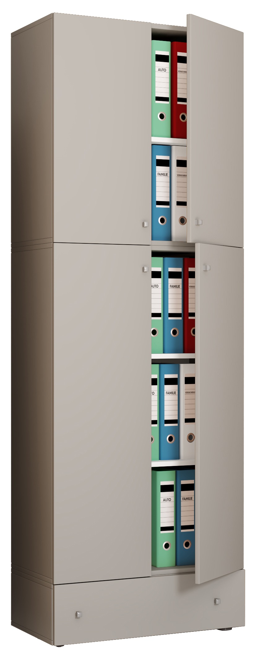 Aktenschrank VCM "XXL Büroschrank Aktenschrank Schrank Lona 5fach S", grau, B:70cm T:39cm