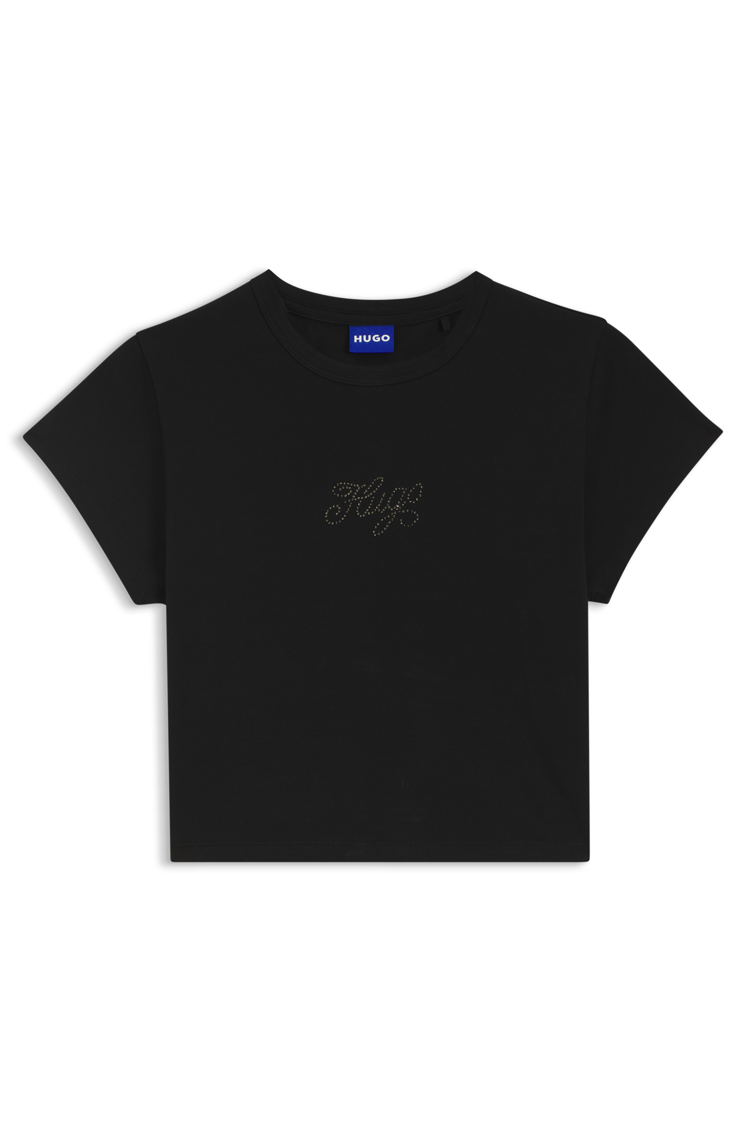 HUGO Blue T-Shirt »Dome«, Cropped Fit, mit Logoschriftzug