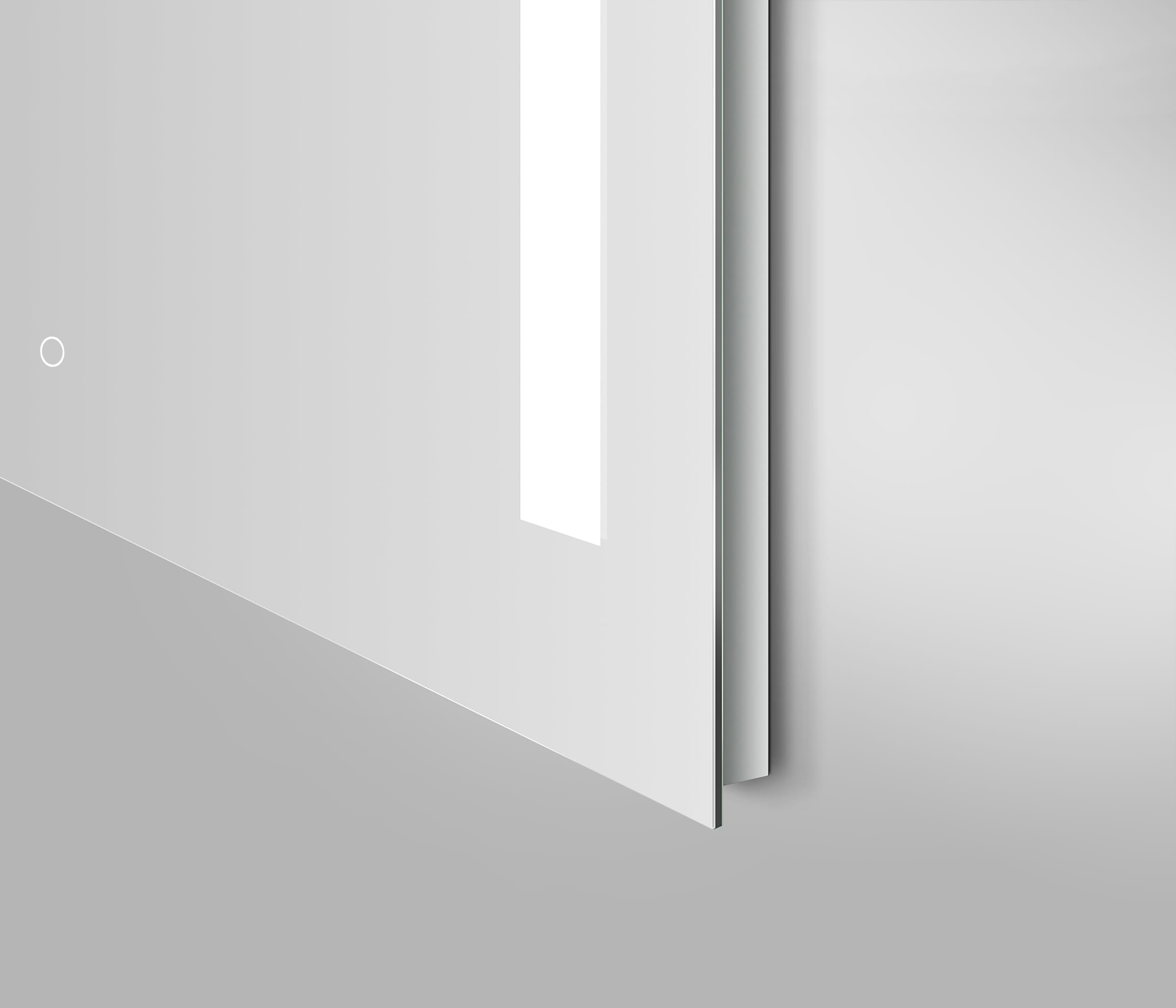 welltime LED-Lichtspiegel »Plaza« mit Lichtfarbenwechsler und Dimmschalter, in verschiedenen Größen