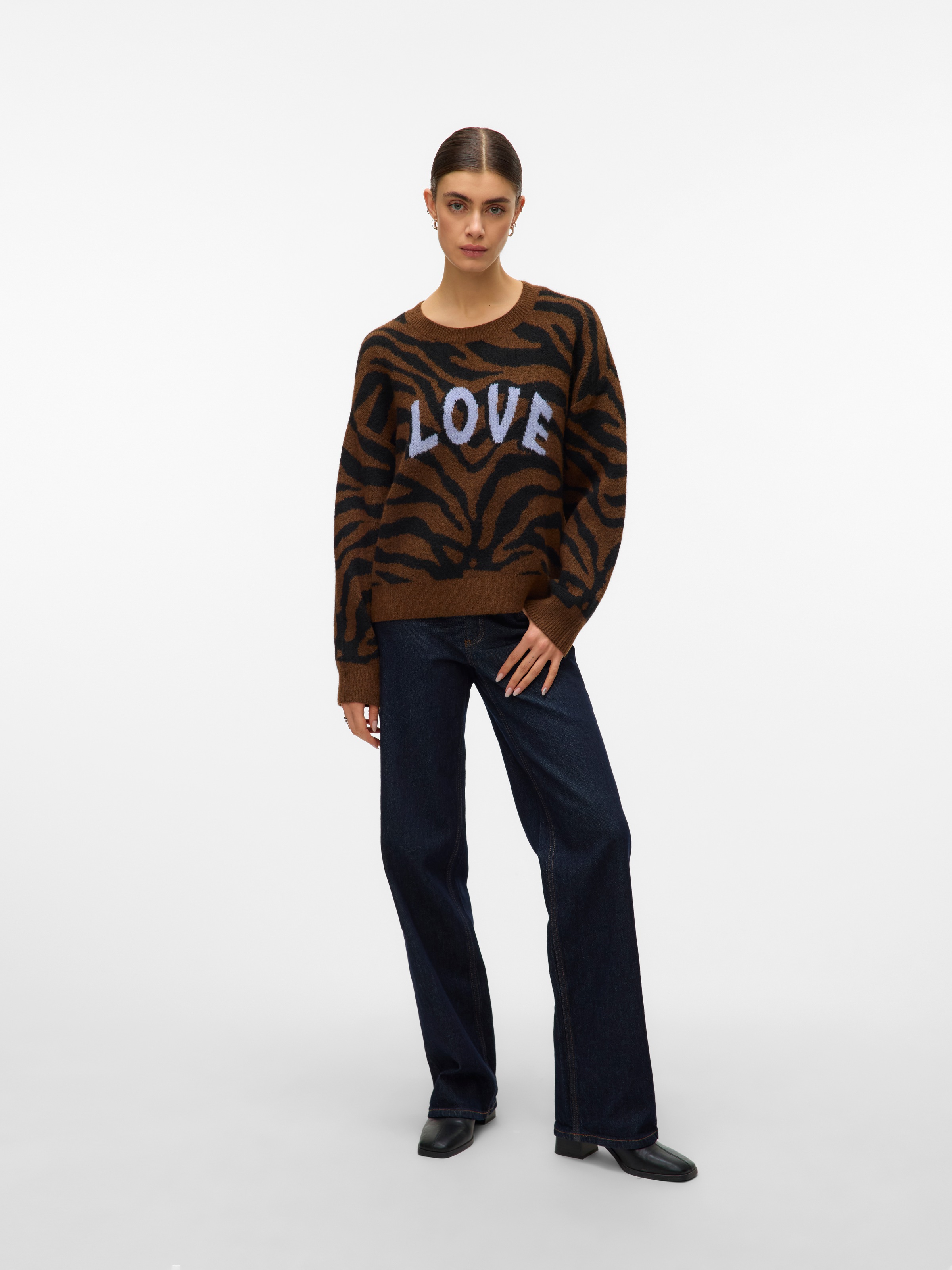 Vero Moda Strickpullover »VMNEWKAI LS O-NECK PULLOVER BOO«
