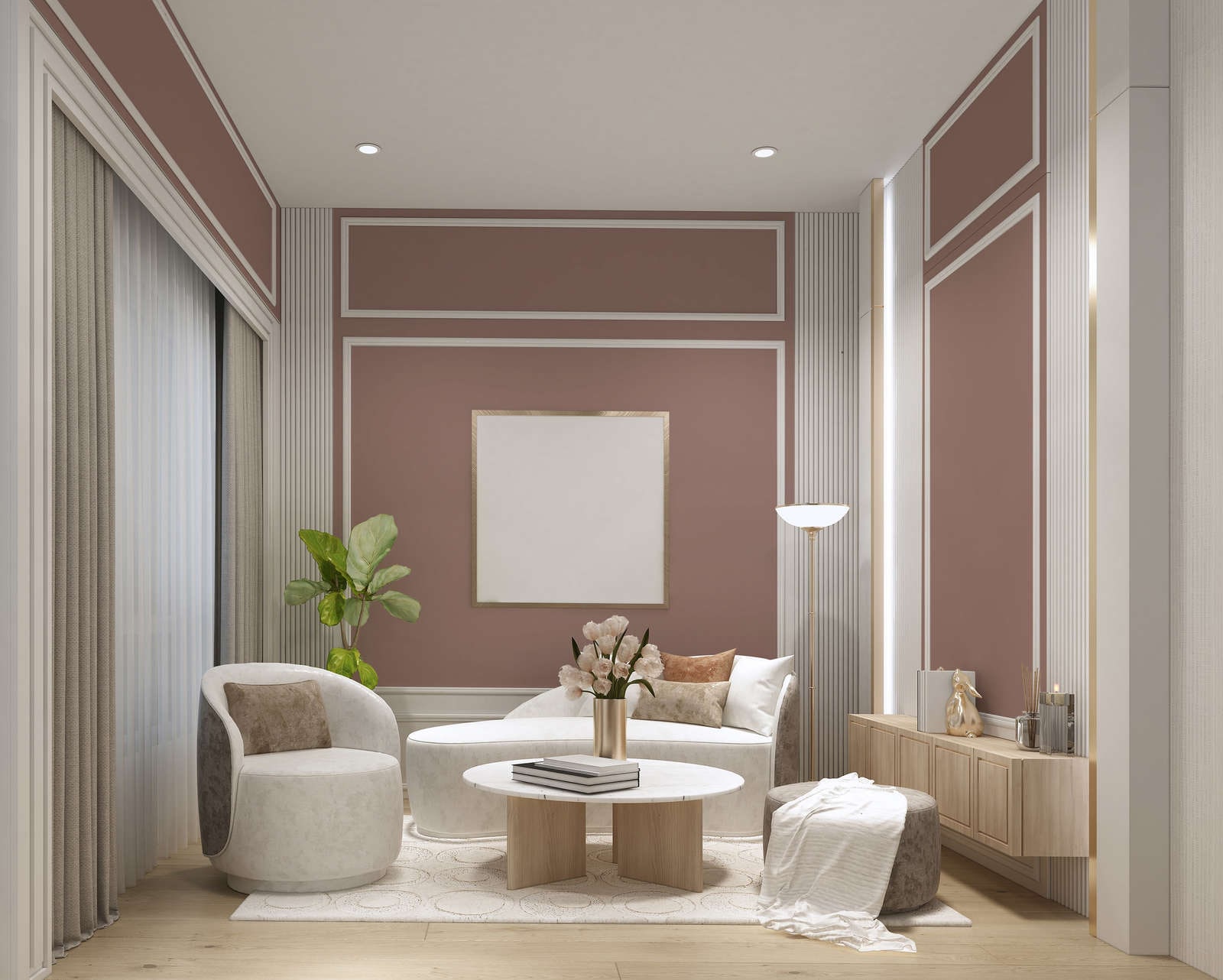 A.S. Création Wandfarbe »Premium Innenwandfarbe PURO Tuchmatt rosy beige« ideal für Wohnzimmer, Schlafzimmer, Flur und Küche, Farbwelt Beige