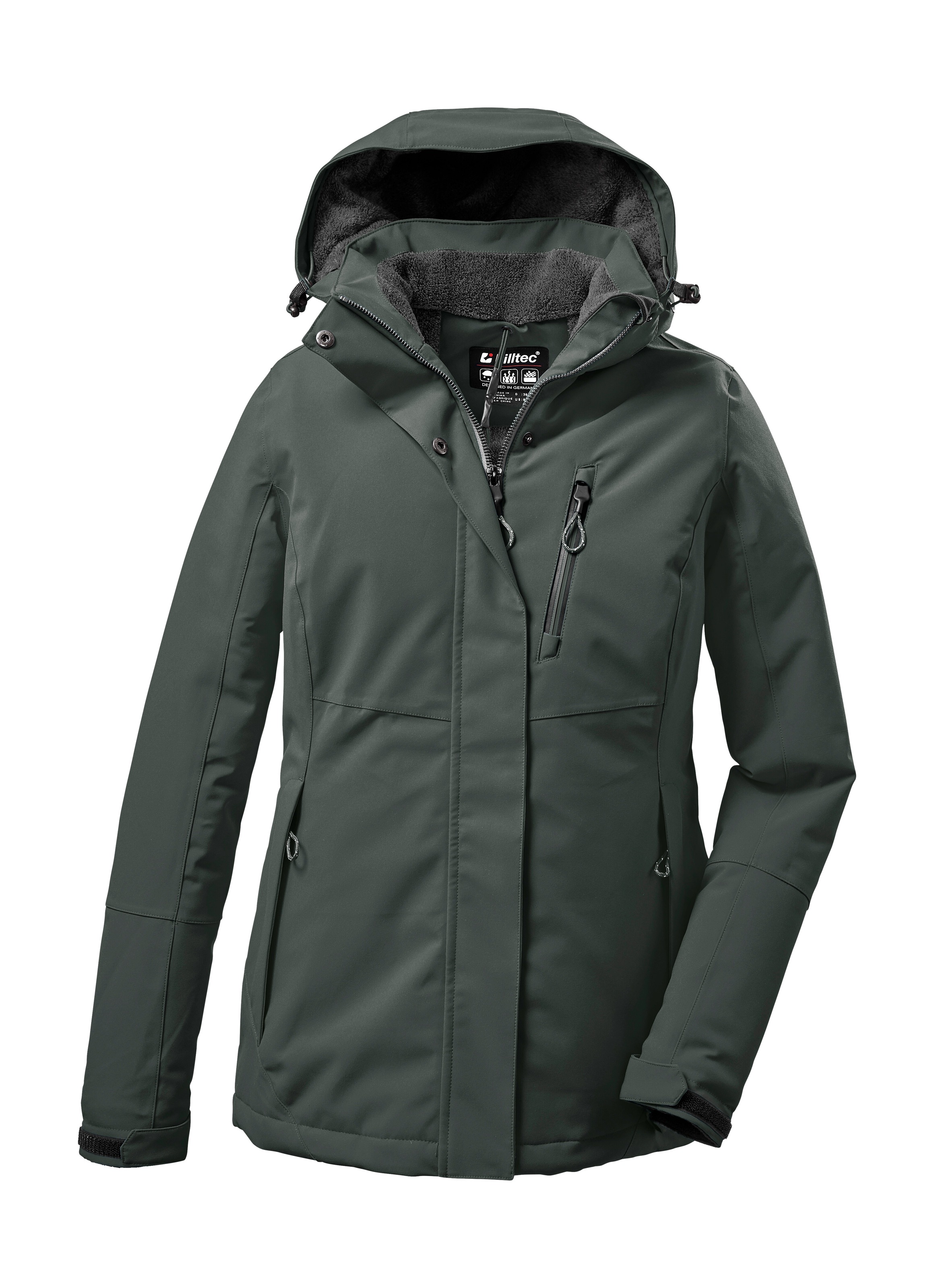 Killtec Outdoorjacke »KOW 140 WMN JCKT«, Wasserdichte Damenjacke, atmungsaktiv, abnehmbare Kapuze