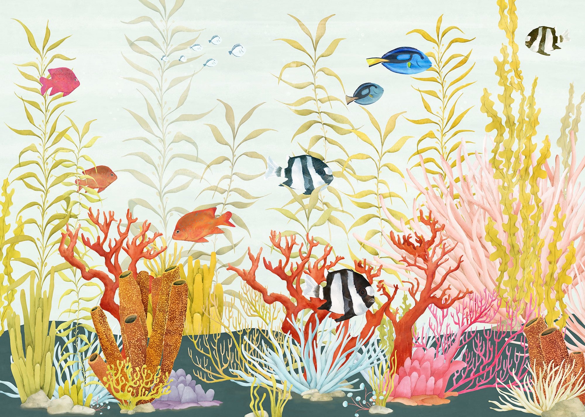 Komar Fototapete »Komar Vlies Fototapete - Coral World - Größe 350 x 250 cm«, bedruckt