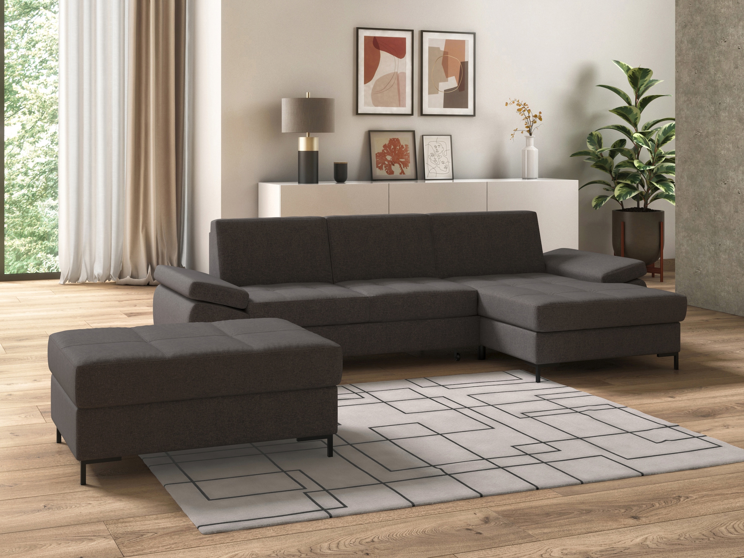 DOMO collection Polsterhocker »Capelo«, inklusive Federkern