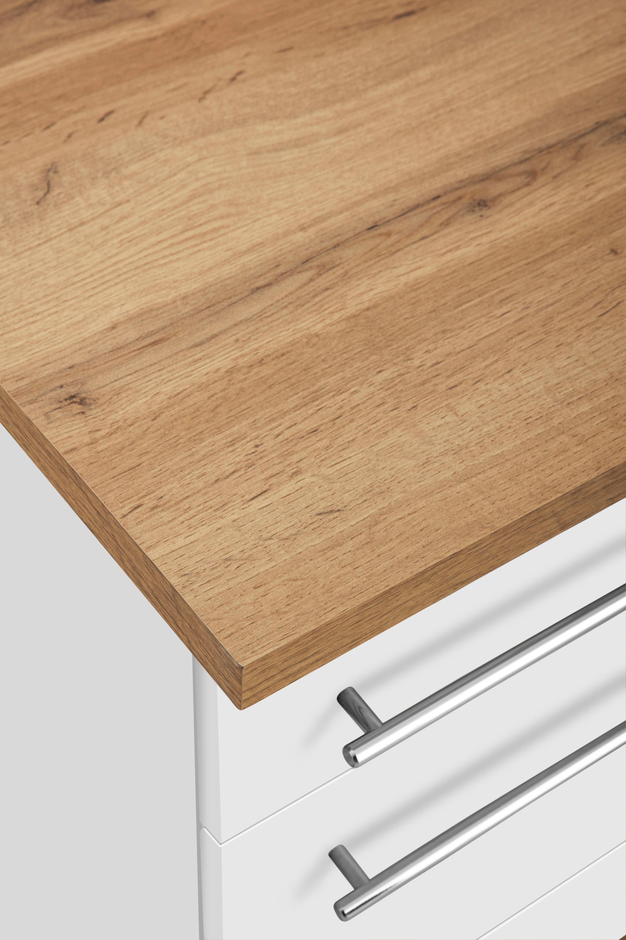 KOCHSTATION Winkelküche »KS-Samos« Stellbreite 340/120 cm, wahlweise mit E-Geräten, mit Arbeitsplatte