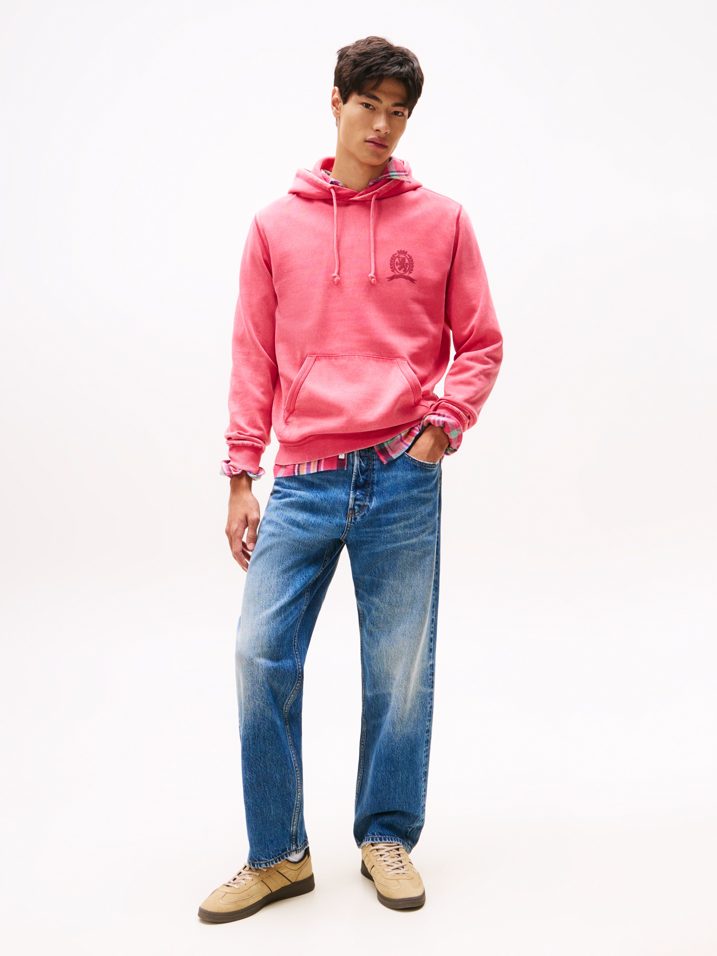 Tommy Jeans Hoodie »TJM WASHED CREST PLAY«, regular fit, Sweatshirt, Rückenprint