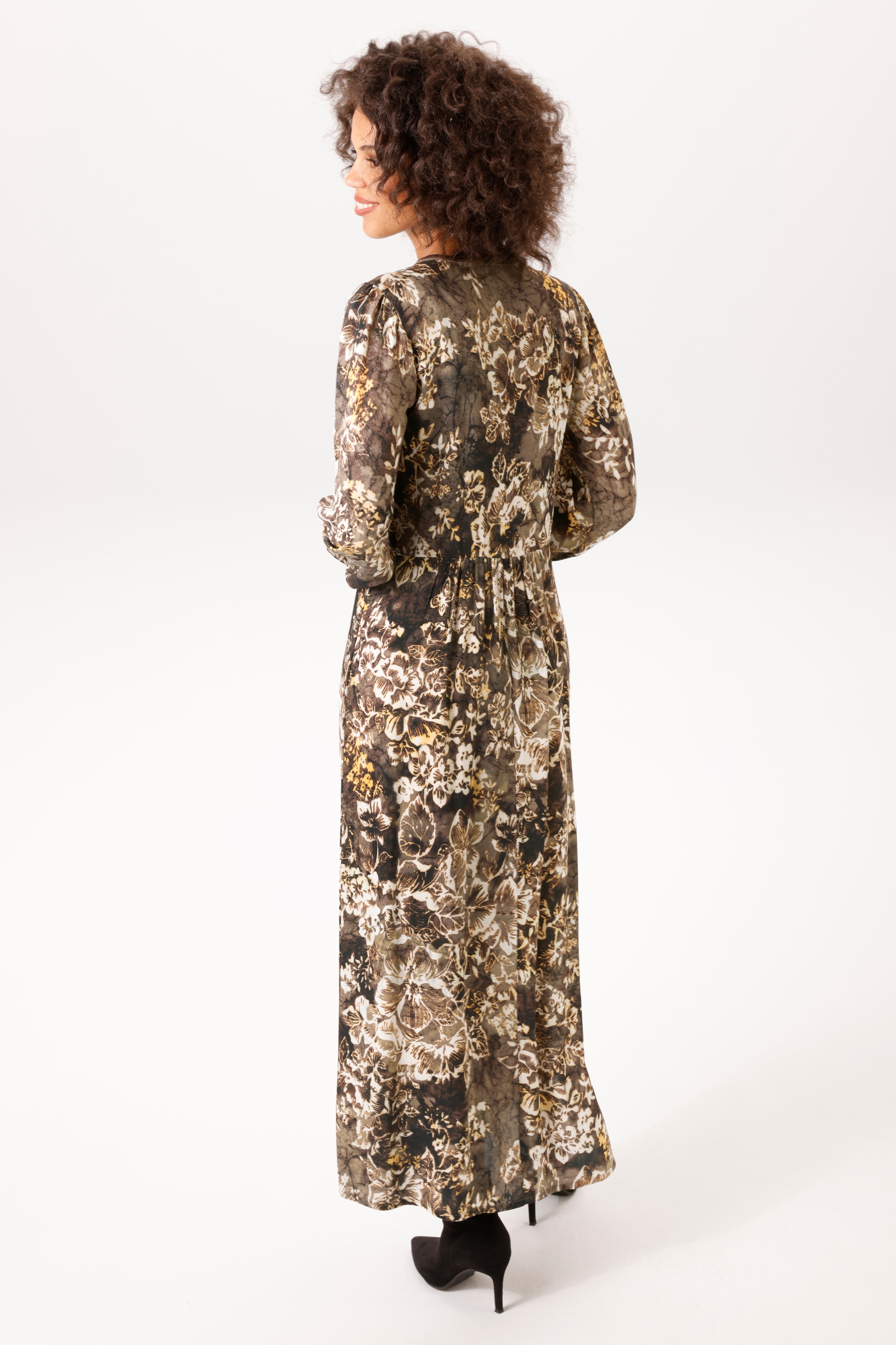 Aniston CASUAL Maxikleid mit farbharmonischen Blumendruck - NEUE KOLLEKTION