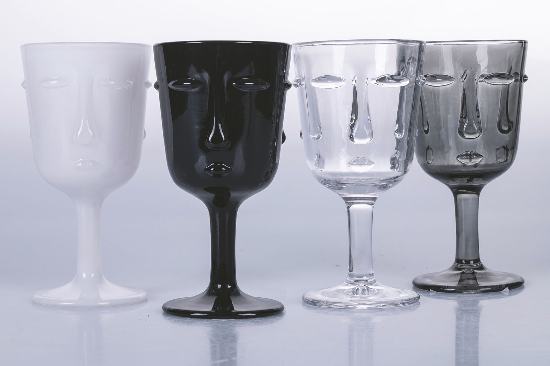 Villa d'Este Weinglas »Vis à Vis Stones«, (Set, 4 tlg.), Gläser-Set, Inhalt 300 ml
