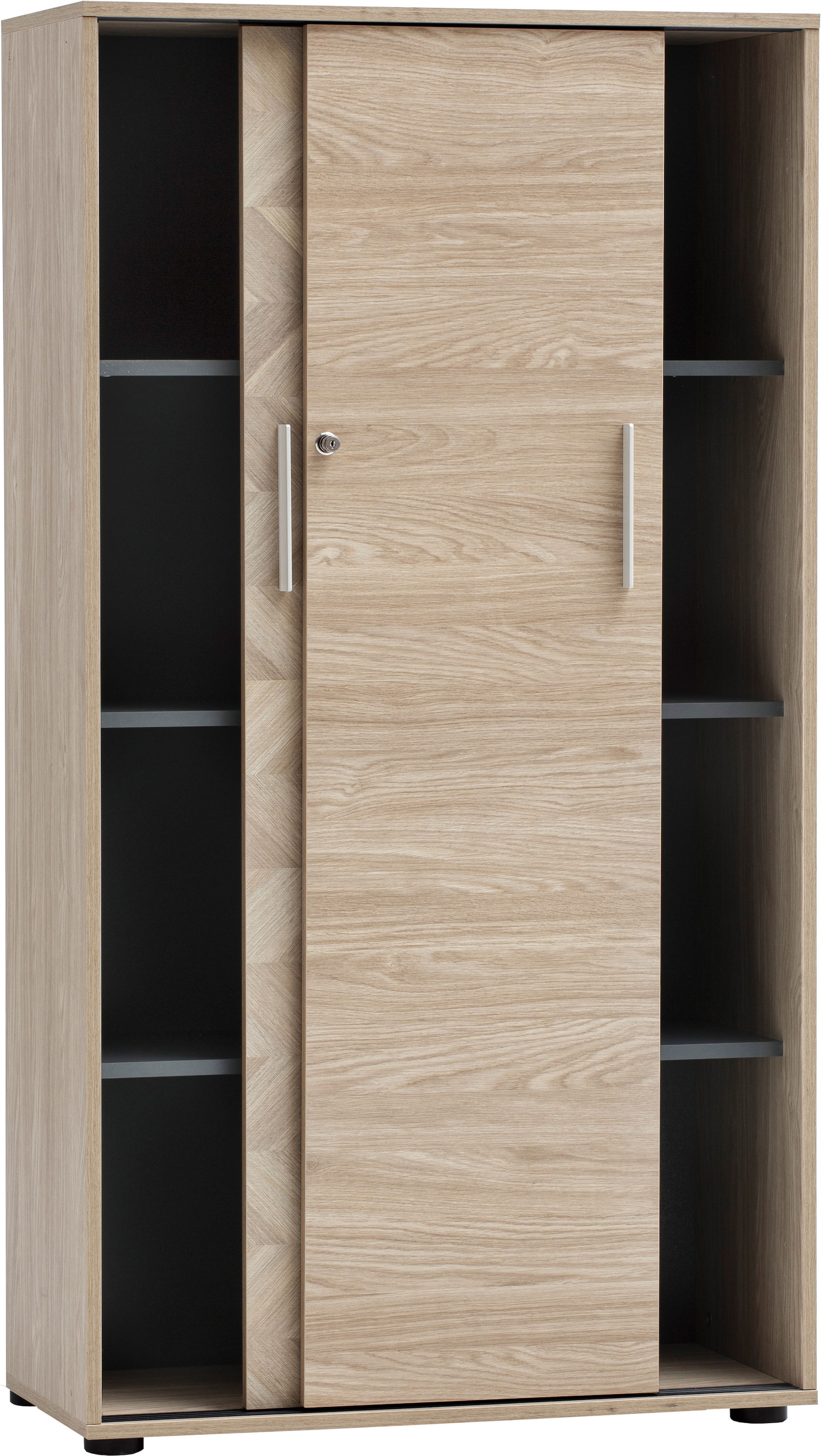 Schildmeyer Schiebetürenschrank »AREZZO, Aktenschrank abschließbar, Höe 150 cm, MADE IN GERMANY« 1 Stk. tlg. Linke Tür in Fischgräten Dekor, MADE IN GERMANY