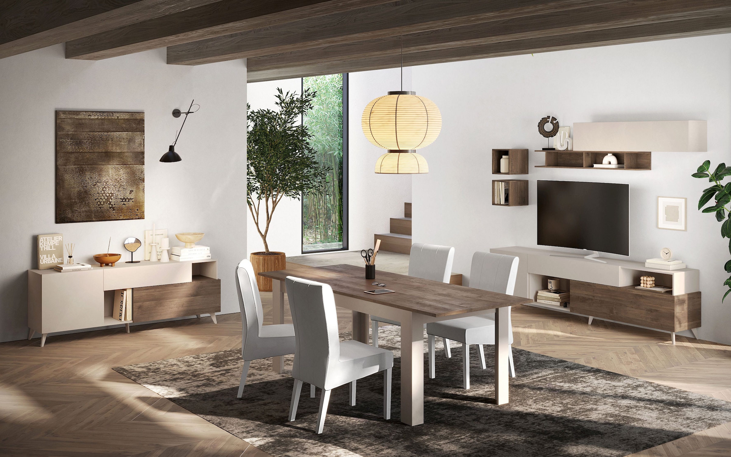 INOSIGN Lowboard »Monaco Breite 181 cm, TV-Board mit 1 Tür, 1 Klappe u. 1 Schubkasten«, Fernsehtisch, TV-Schrank, Soft/Self Closing