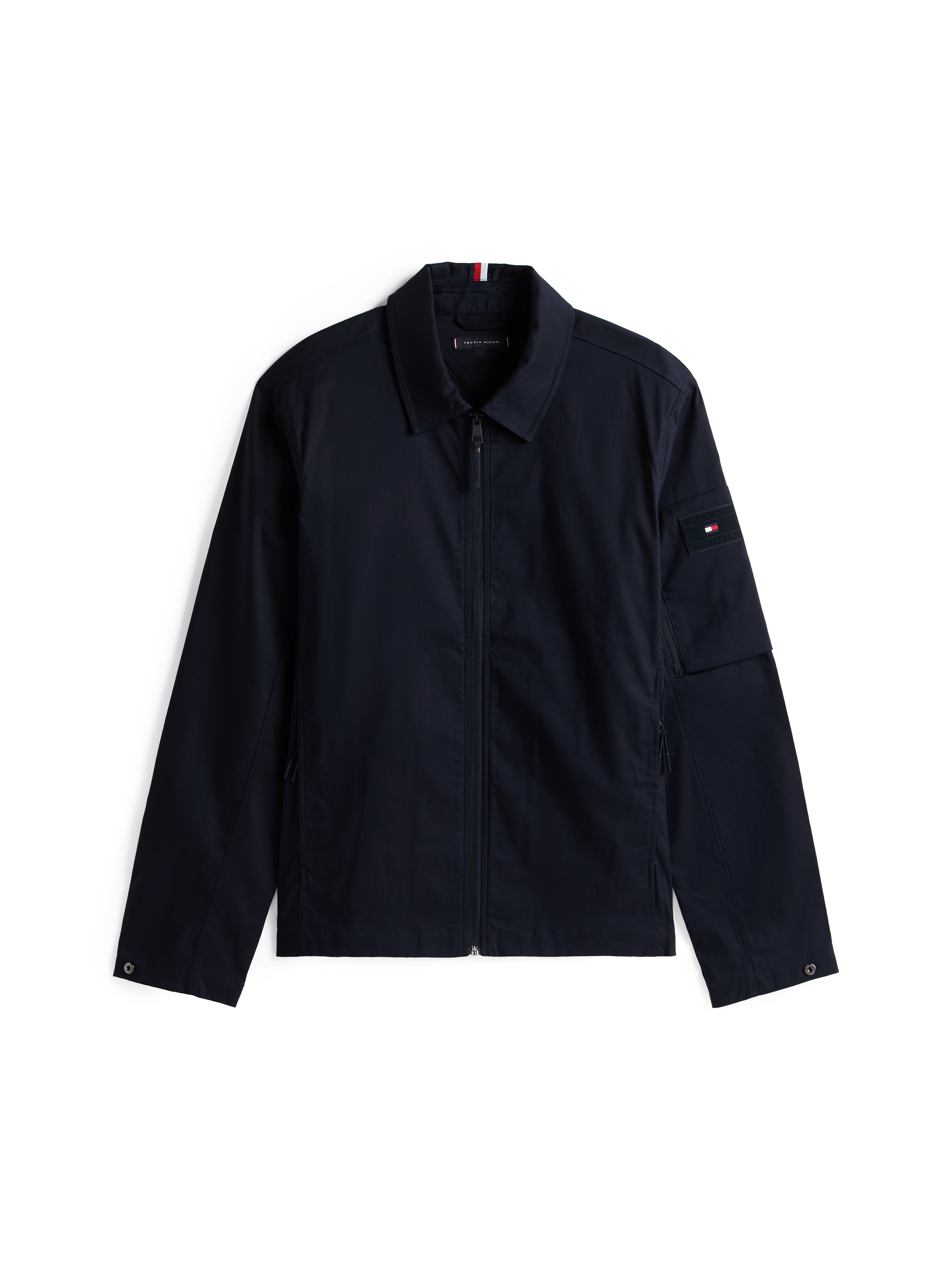 Tommy Hilfiger Hemdjacke »TECH SHIRT JACKET« leichter Herren-Blouson mit Hemdkragen Übergangsjacke Baumwolle