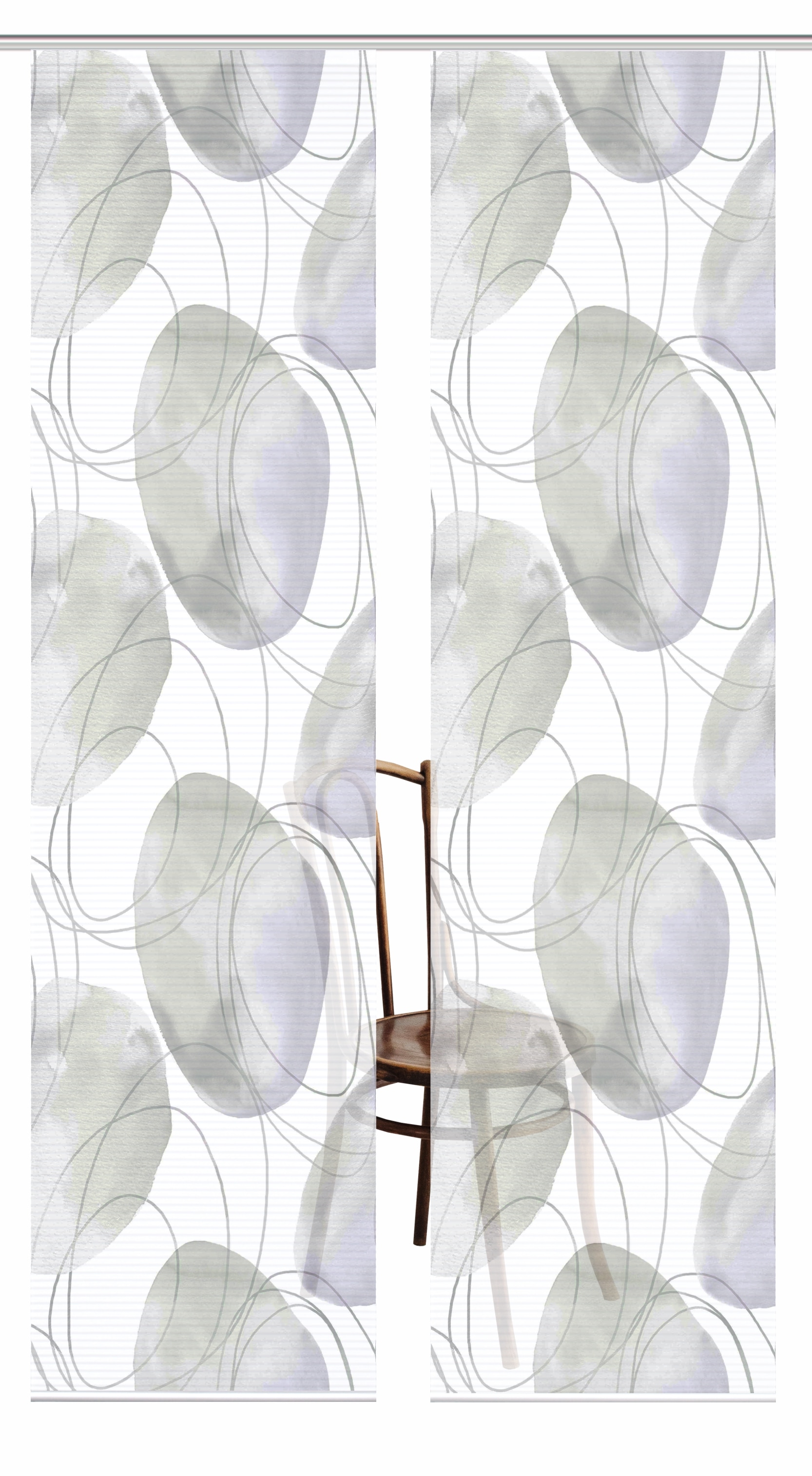 HOME in green Schiebegardine »ELLRIK« Paneelwagen 2 Stk. tlg. Bambusoptik, SET, recycelt, Digitaldruck