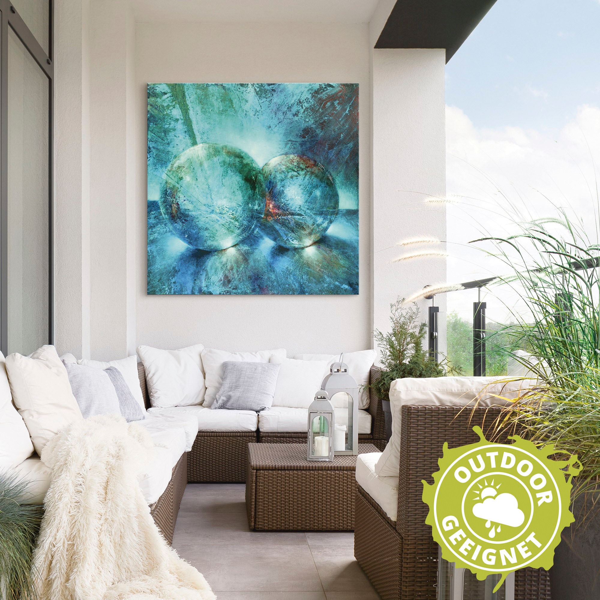 Artland Wandbild »Zwei blaue Murmeln_« Muster 1 Stk. tlg. als Alubild, Outdoorbild, Leinwandbild, Poster in verschied. Größen