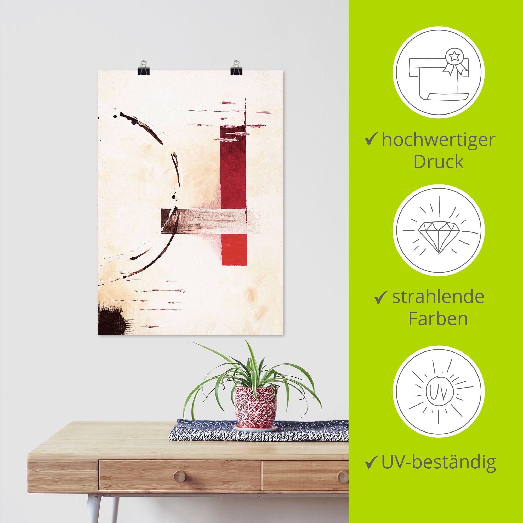 Artland Poster »Spot II«, Gegenstandslos, (1 St.), als Alubild, Leinwandbild, Wandaufkleber oder Poster in versch. Größen