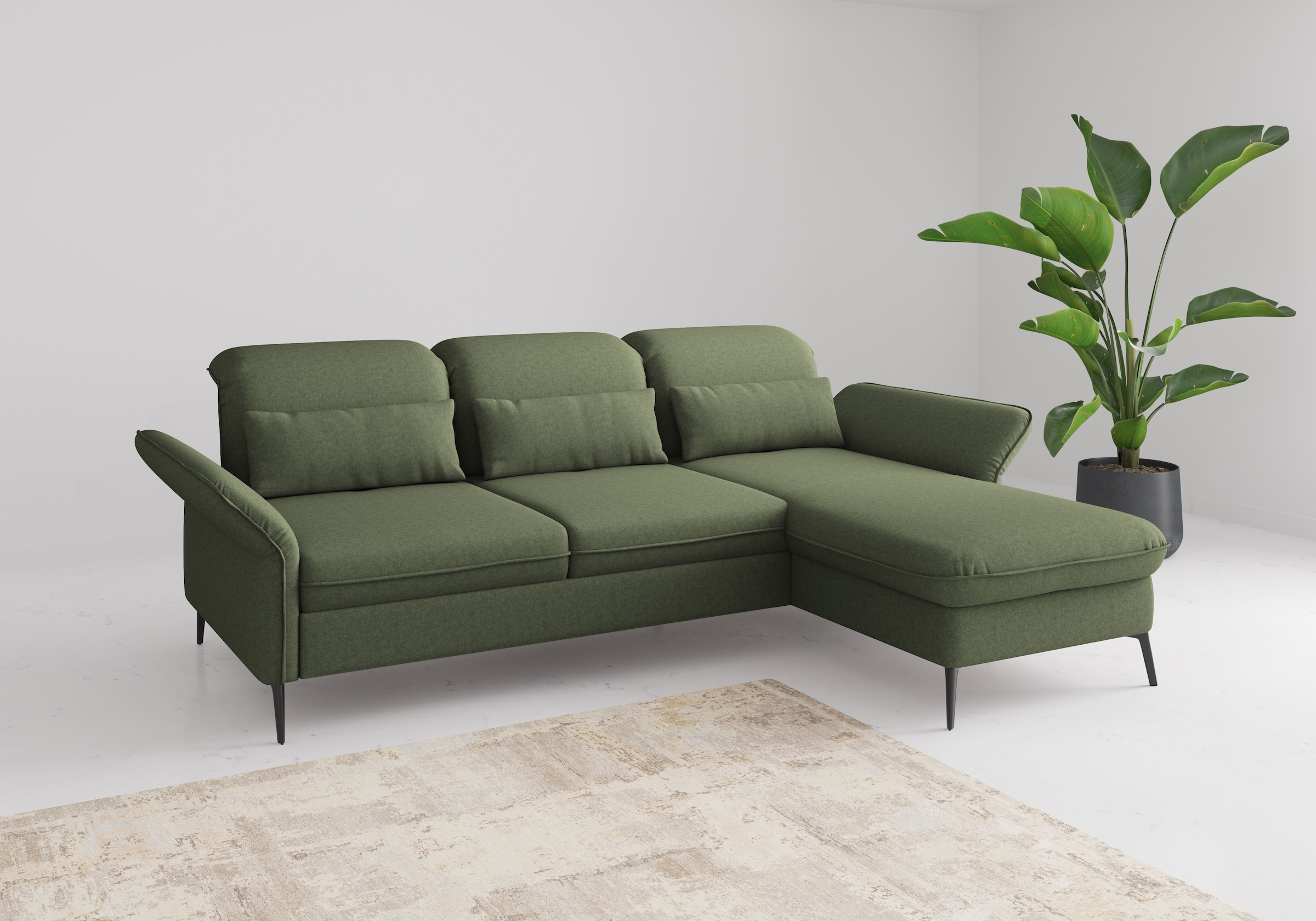 sit&more Ecksofa »Emely, inkl. Sitztiefenverstellung« wahlweise mit Bettfunktion,Bettkasten,Kopf- & Armteilverstellung